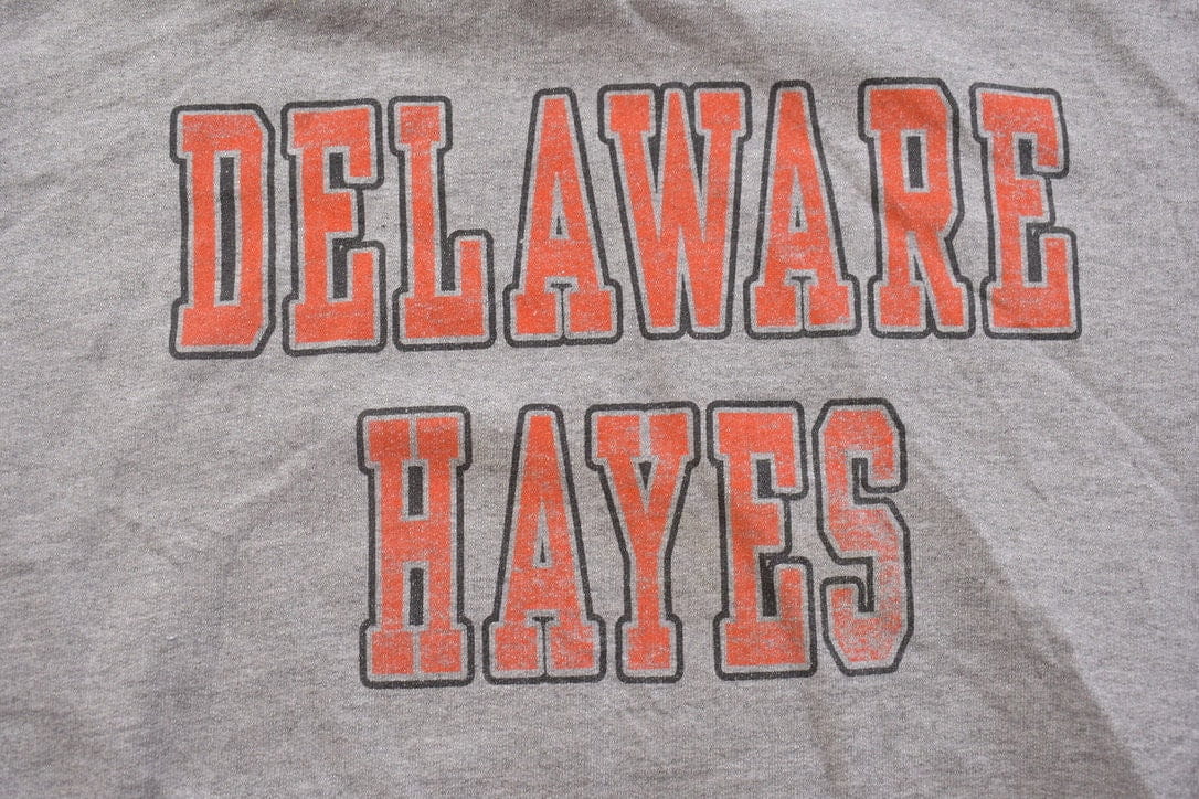 Vintage 1990s Delaware Hayes Pacers Collegiate Crewneck Men's S Short - Image 4