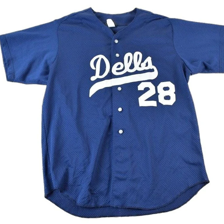 Vintage 1990s Dells Embroidered Navy Baseball Jersey Men's XL