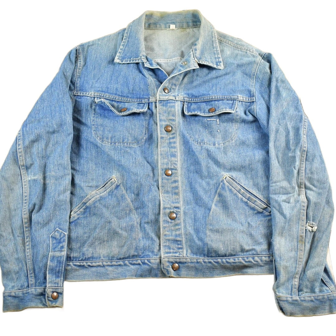 Vintage 1990s Denim Jean Trucker Jacket Men's Large