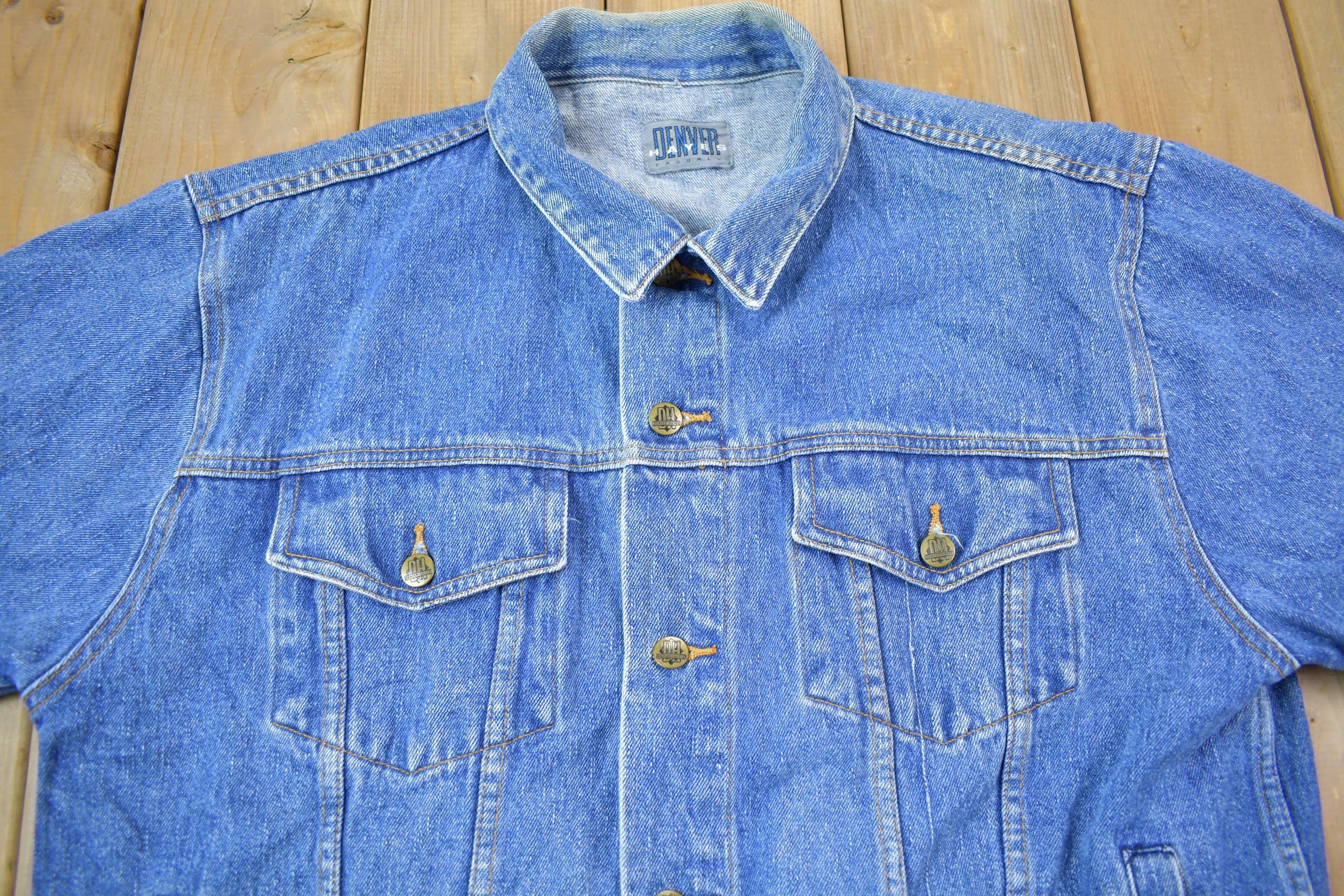 Vintage 1990s Denver Hayes Button Down Jean Jacket Size Large Men's Large - Image 3