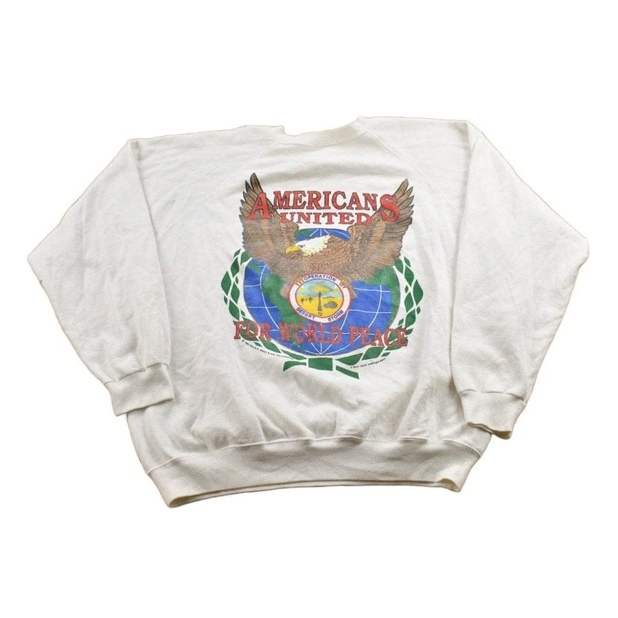 Vintage 1990s Desert Storm Crewneck Sweatshirt Men's MMen's Medium - Image 2