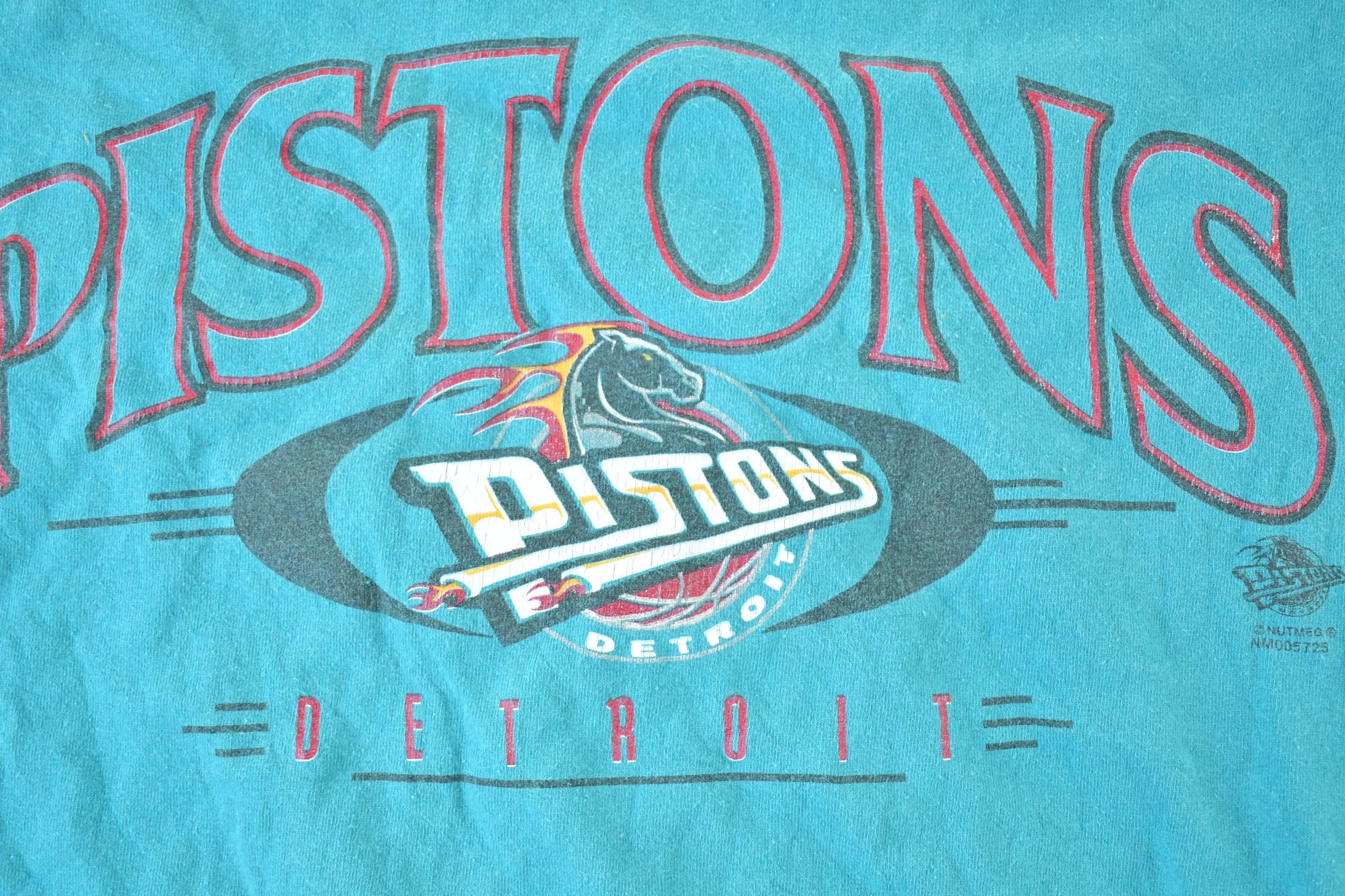 Vintage 1990s Detroit Pistons NBA Basketball Graphic Tank Top Mens L - Image 3