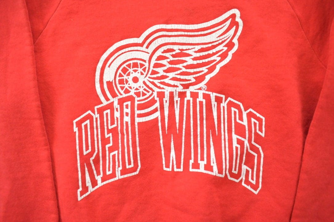 Vintage 1990s Detroit Red Wings Crewneck Sweatshirt Youth Small - Image 3