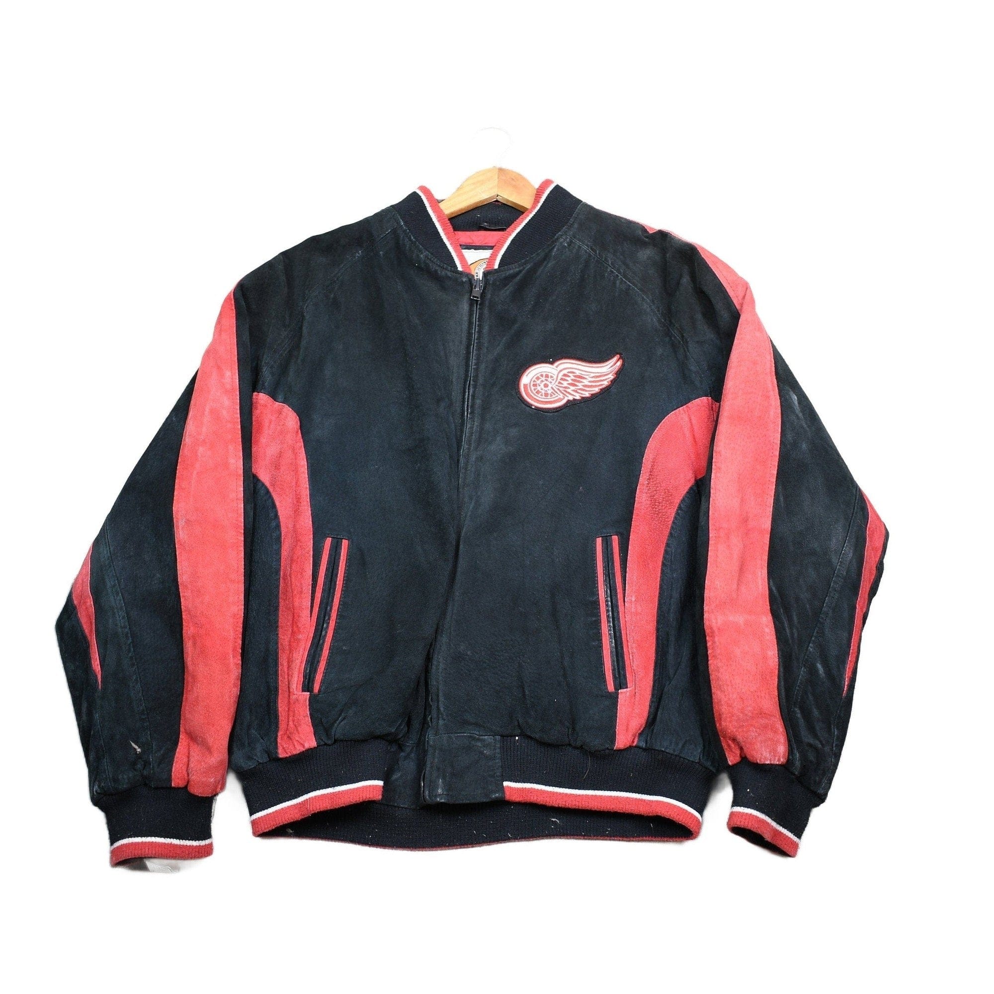 Vintage 1990s Detroit Red Wings NHL 90s Bomber Jacket Men's Large - Image 2