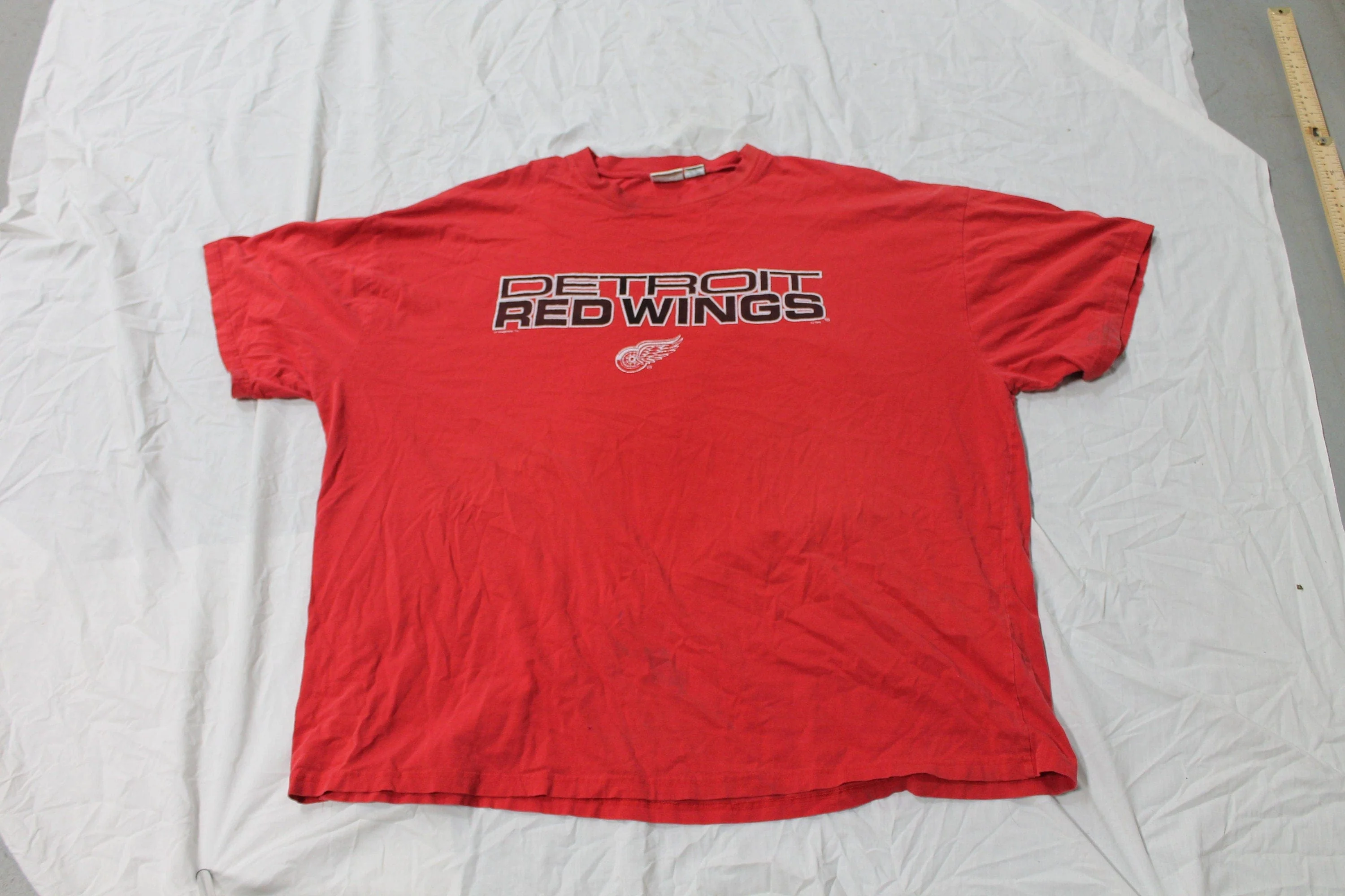 Vintage 1990s Detroit Red Wings NHL Hockey Graphic T Shirt Men's 4XL - Image 3