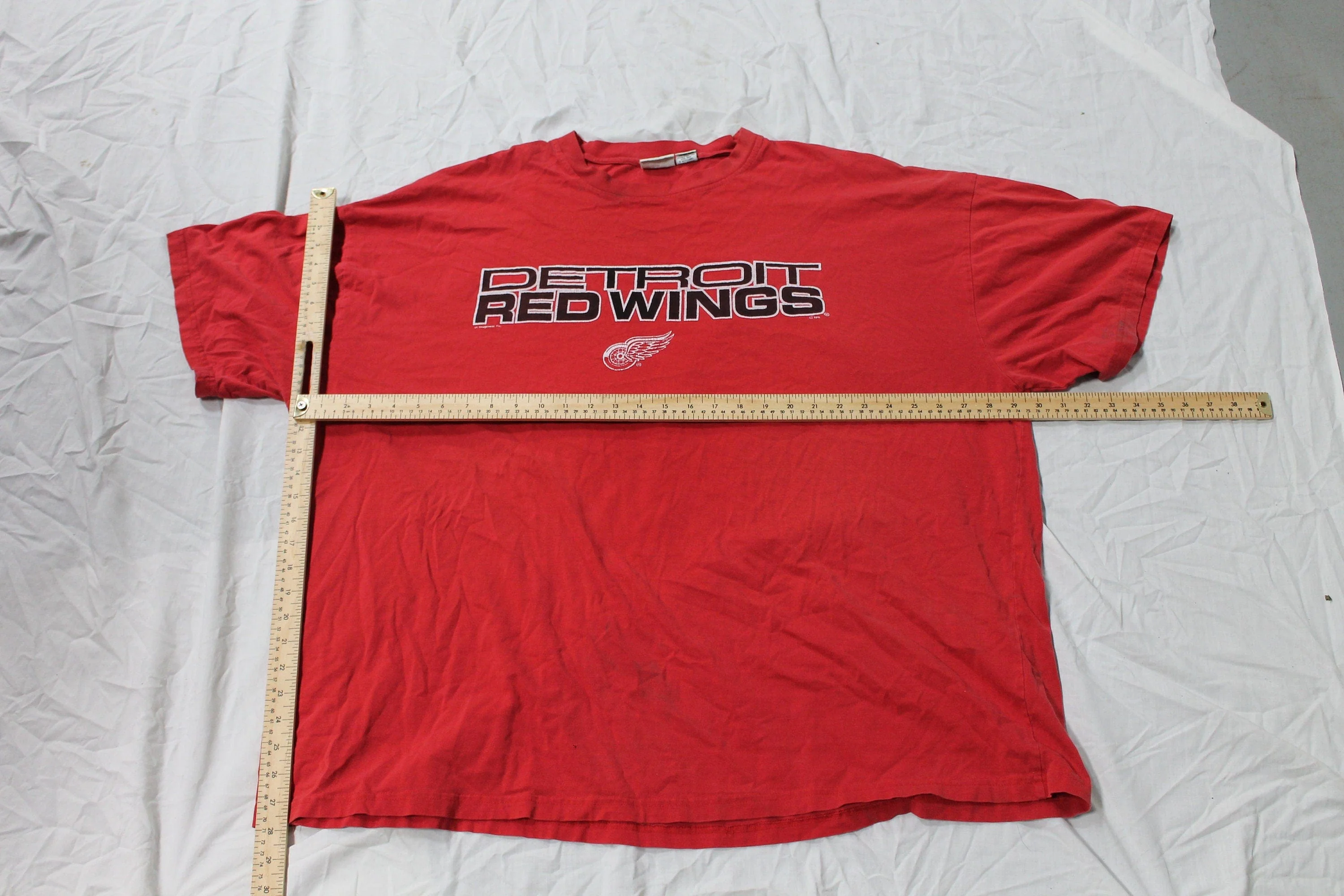 Vintage 1990s Detroit Red Wings NHL Hockey Graphic T Shirt Men's 4XL - Image 7