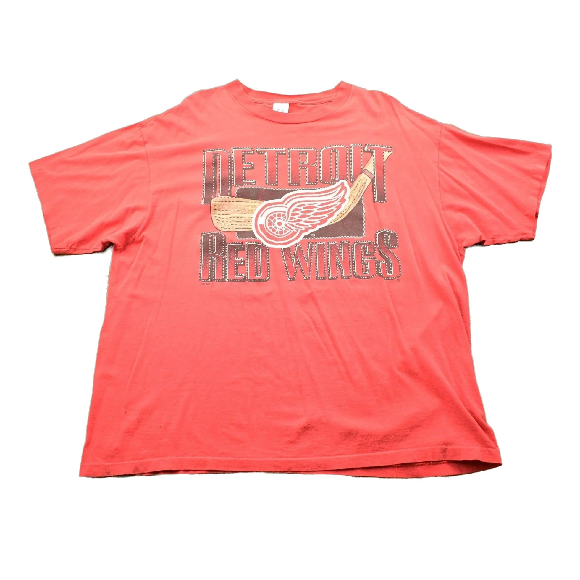 Vintage 1990s Detroit Red Wings NHL Logo 7 T Shirt Men's 2XL