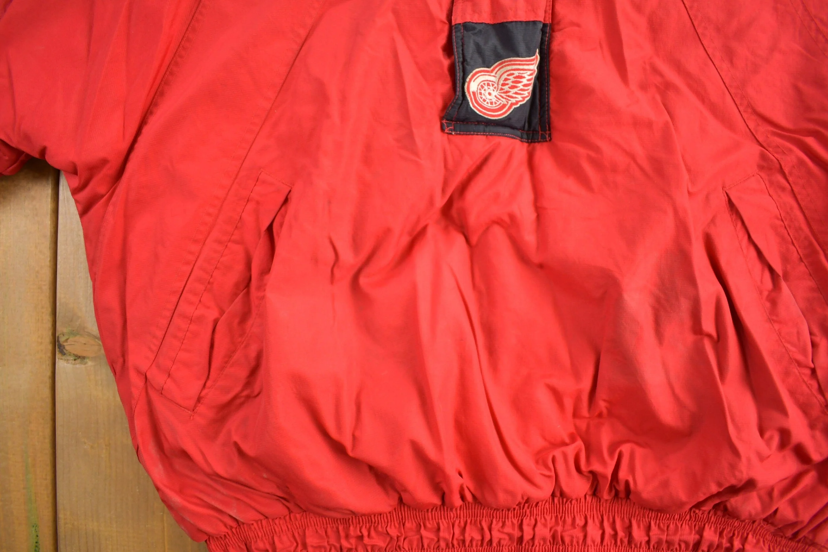 Vintage 1990s Detroit Red Wings NHL Starter Jacket Men's Large - Image 5