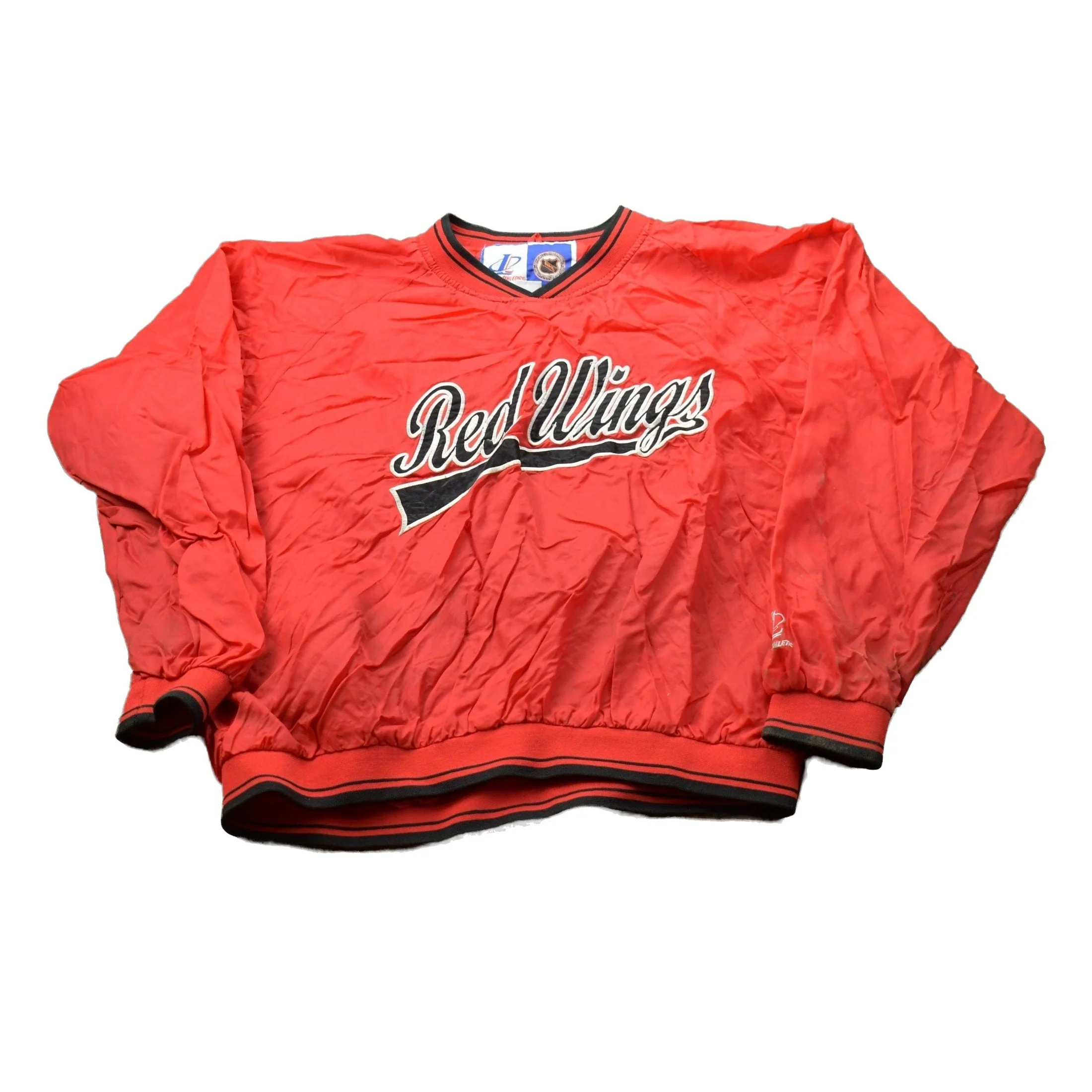 Vintage 1990s Detroit Red Wings NHL Windbreaker Pullover Jacket Men's Large