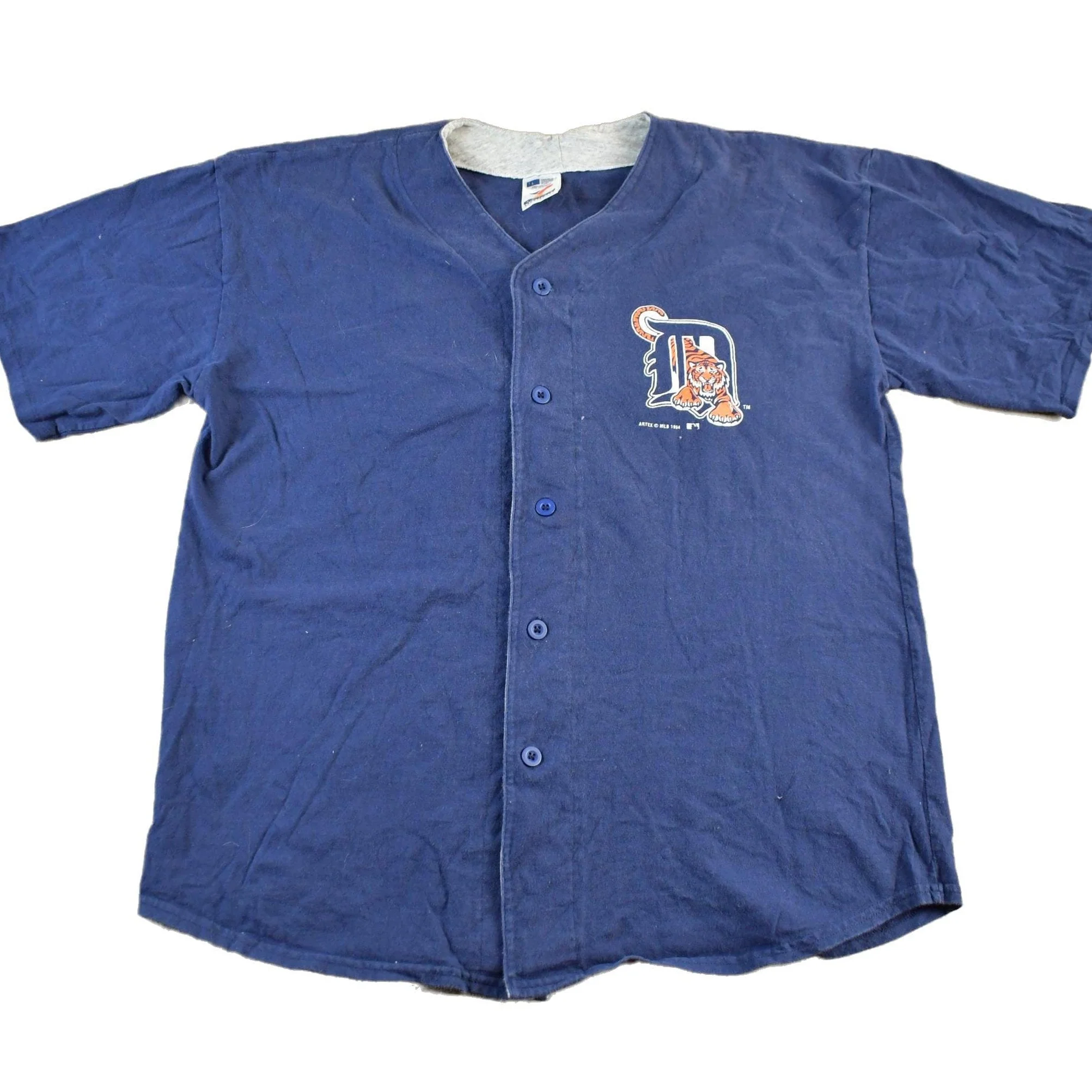 Vintage 1990s Detroit Tigers Artex Baseball Jersey Shirt Men's Large