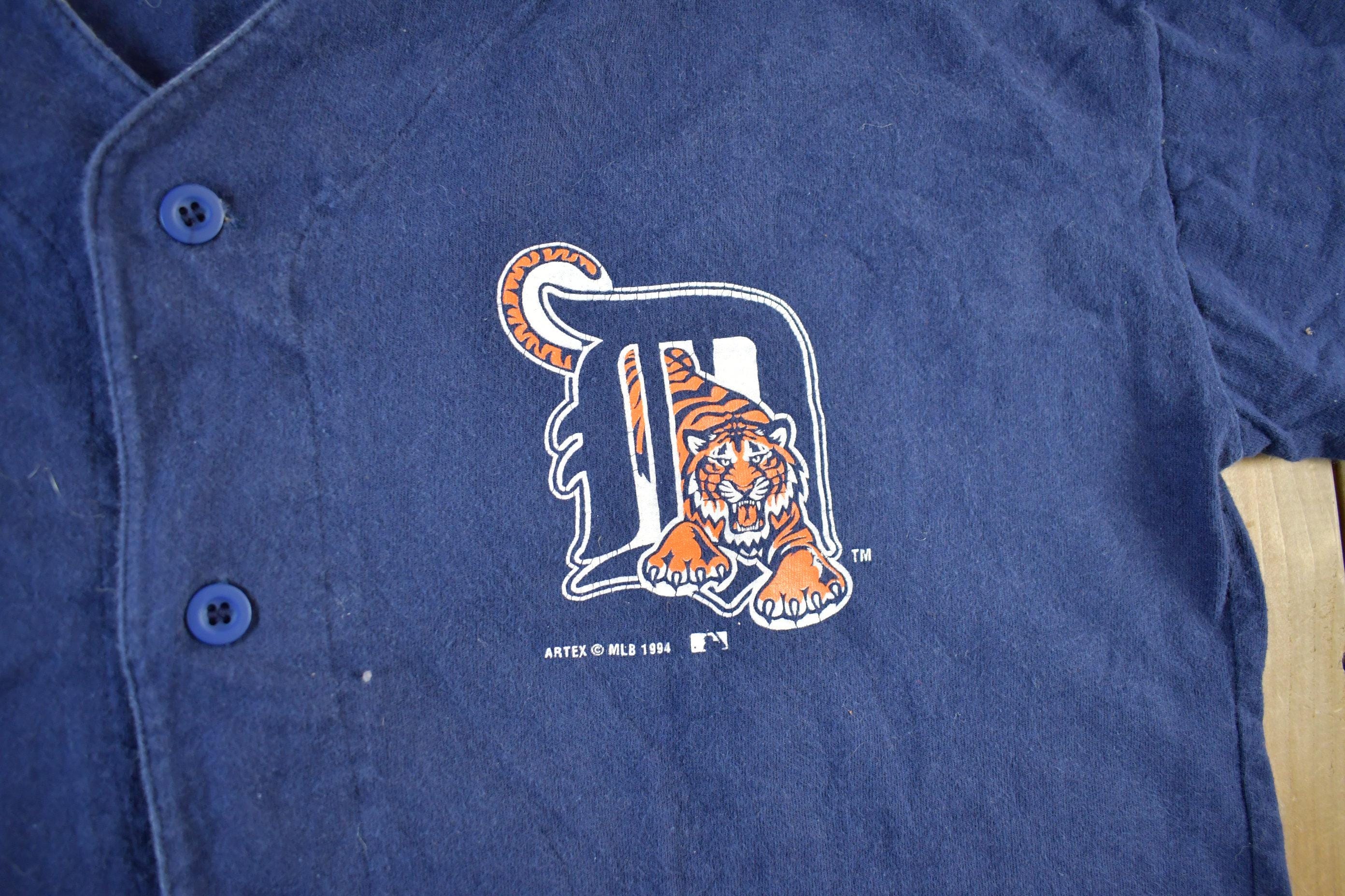 Vintage 1990s Detroit Tigers Artex Baseball Jersey Shirt Men's Large - Image 3