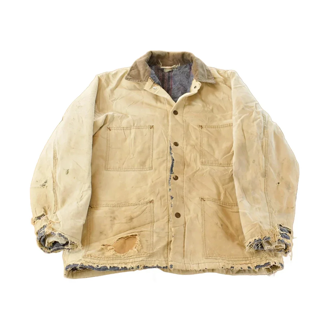 Vintage 1990s Dickies Blanket Lined Distressed Chore Jacket Men's Medium