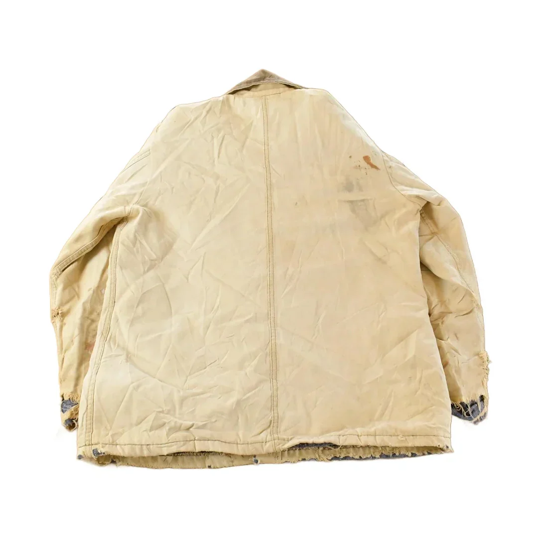Vintage 1990s Dickies Blanket Lined Distressed Chore Jacket Men's Medium - Image 2