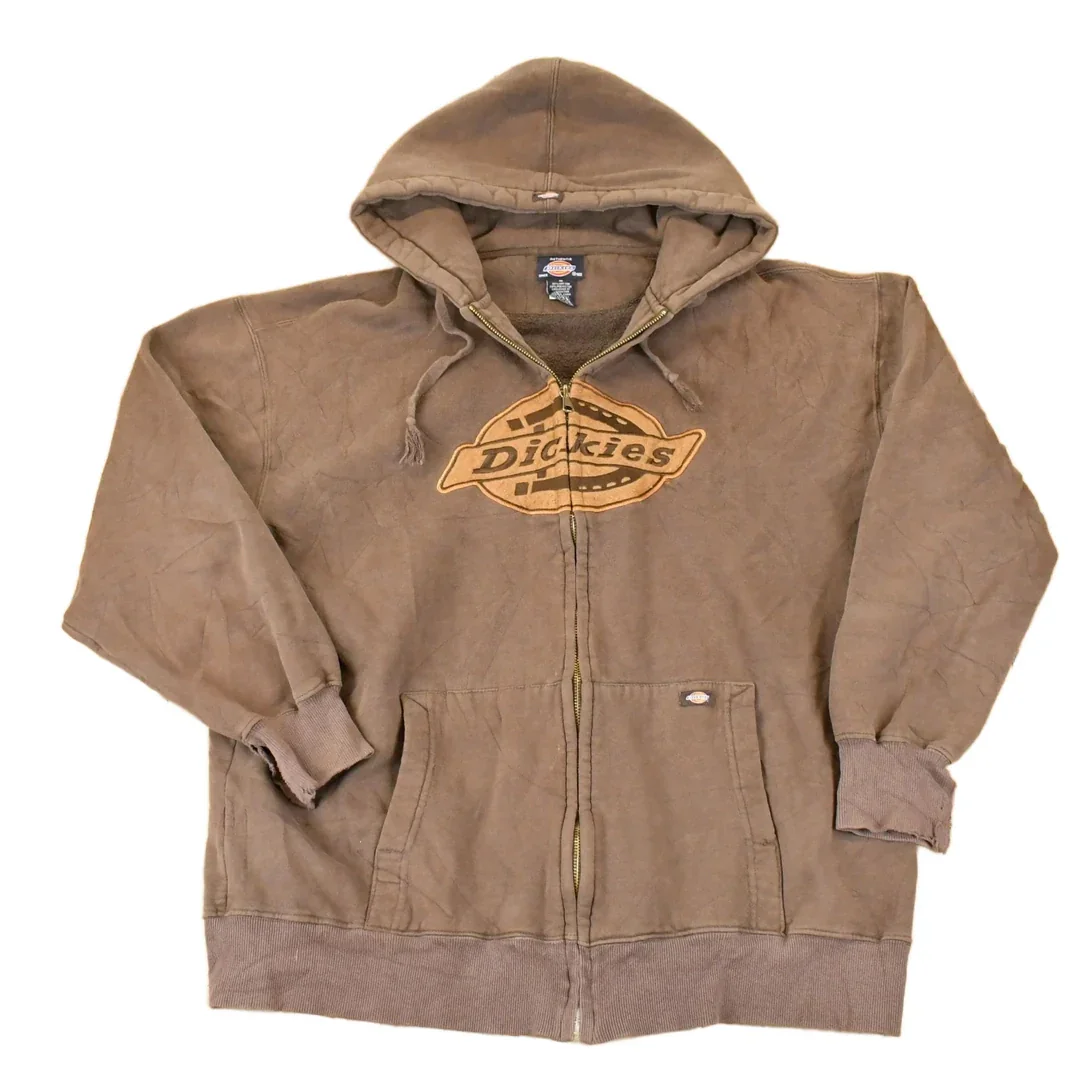 Vintage 1990s Dickies Full Zip Embroidered Sweatshirt Men's L