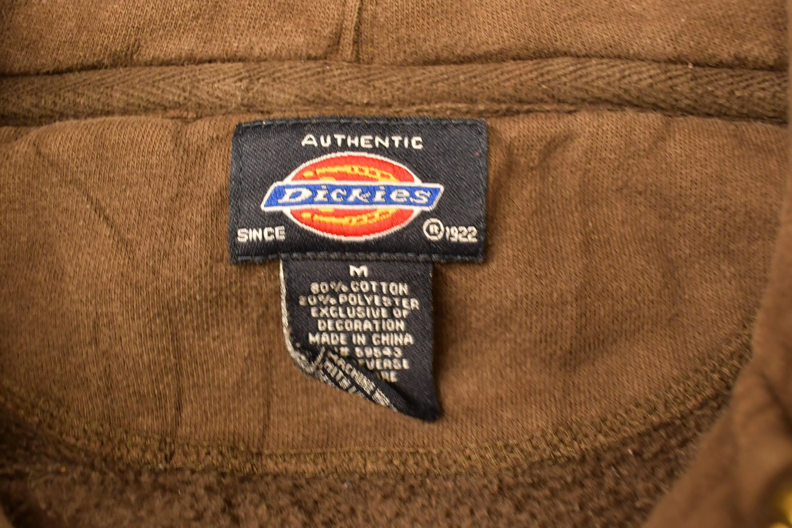 Vintage 1990s Dickies Full Zip Embroidered Sweatshirt Men's L - Image 5