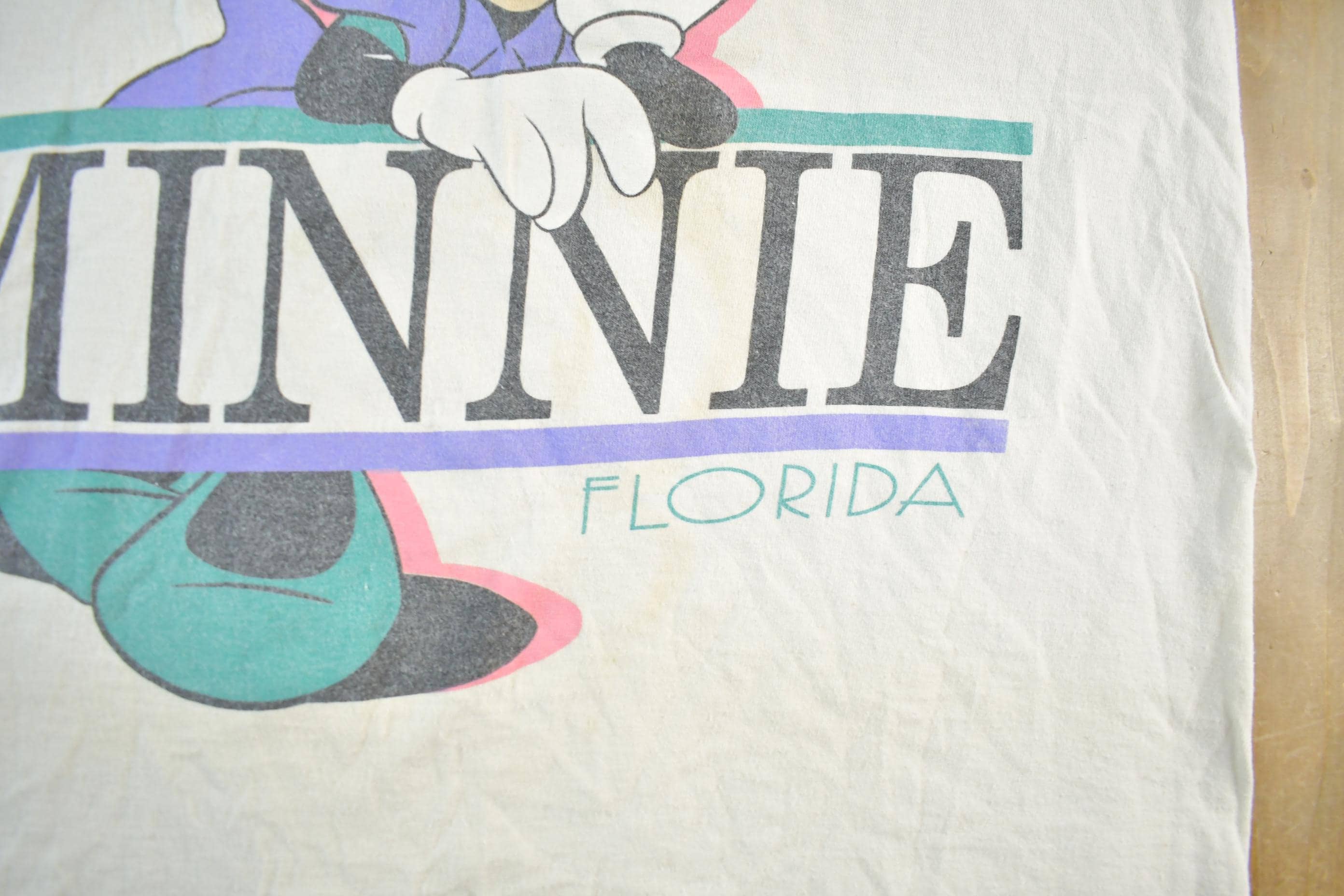 Vintage 1990s Disney Minnie Mouse Graphic T Shirt Men's Large - Image 4