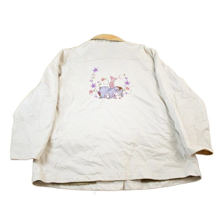 Vintage 1990s Disney Winnie The Pooh Eeyore Embroidered Jacket Men's XL - Image 2