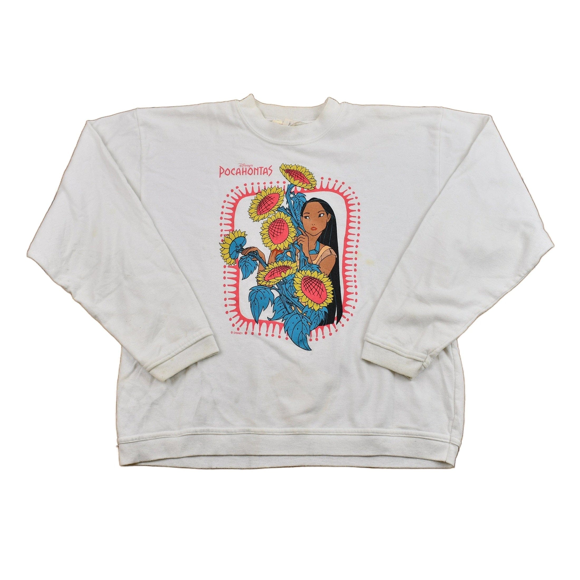 Vintage 1990s Disney's Pocahontas Graphic Crewneck Sweatshirt Youth Large