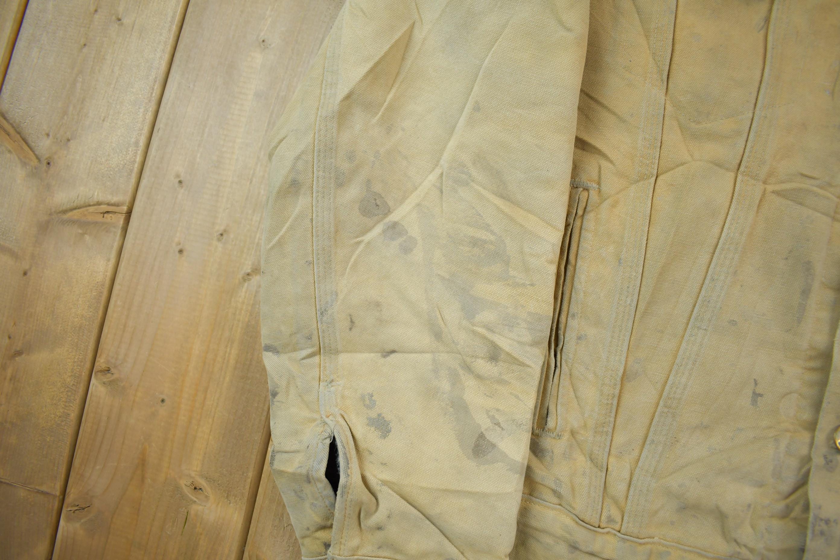 Vintage 1990s Distressed Carhartt Blanket Lined Button Down Jacket Men's L - Image 5
