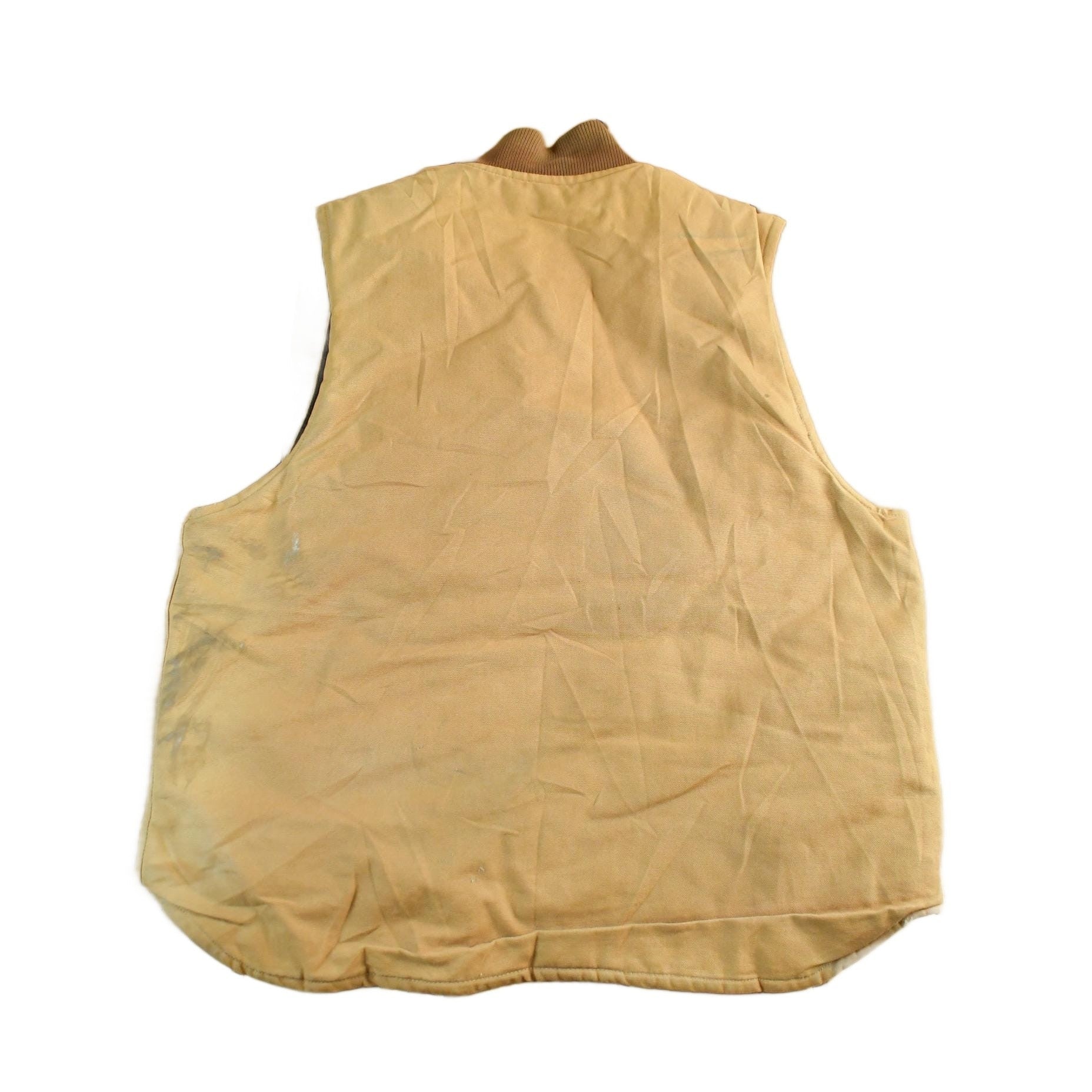 Vintage 1990s Distressed Carhartt Quilt Lined Jacket Vest Mens Large - Image 2