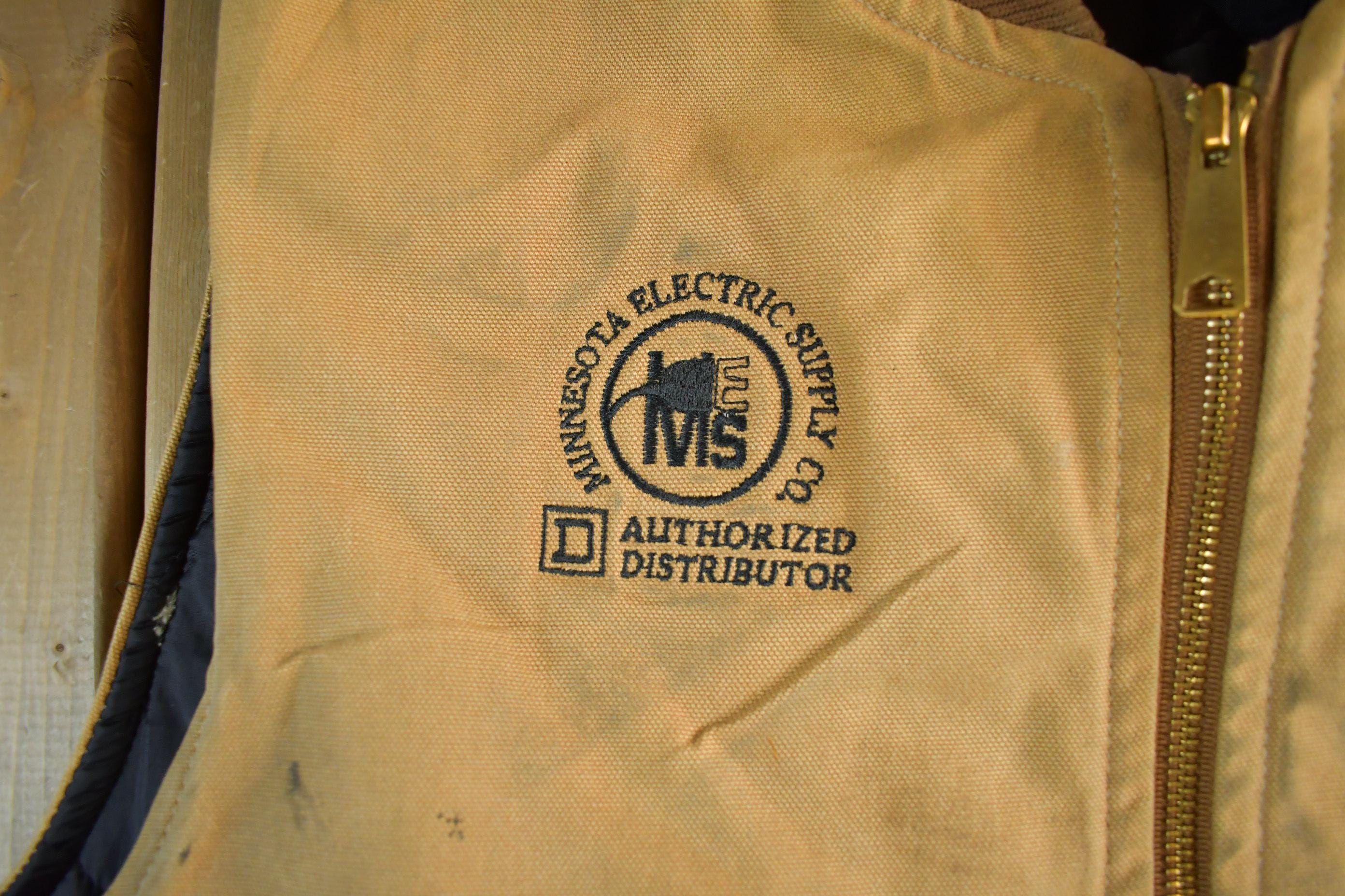 Vintage 1990s Distressed Carhartt Quilt Lined Jacket Vest Mens Large - Image 5