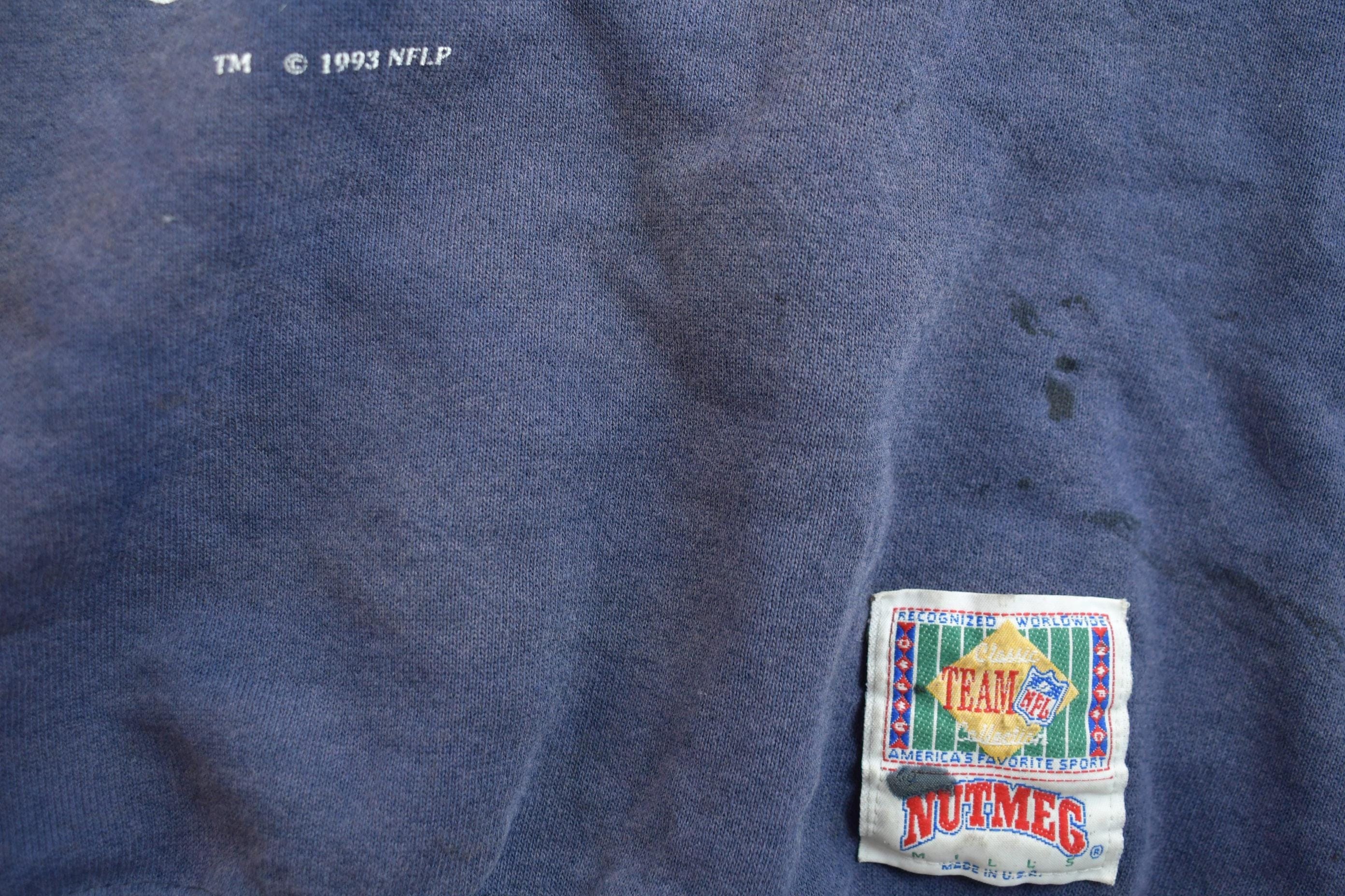 Vintage 1990s Distressed Dallas Cowboys NFL Crewneck Sweatshirt Men's Large - Image 5