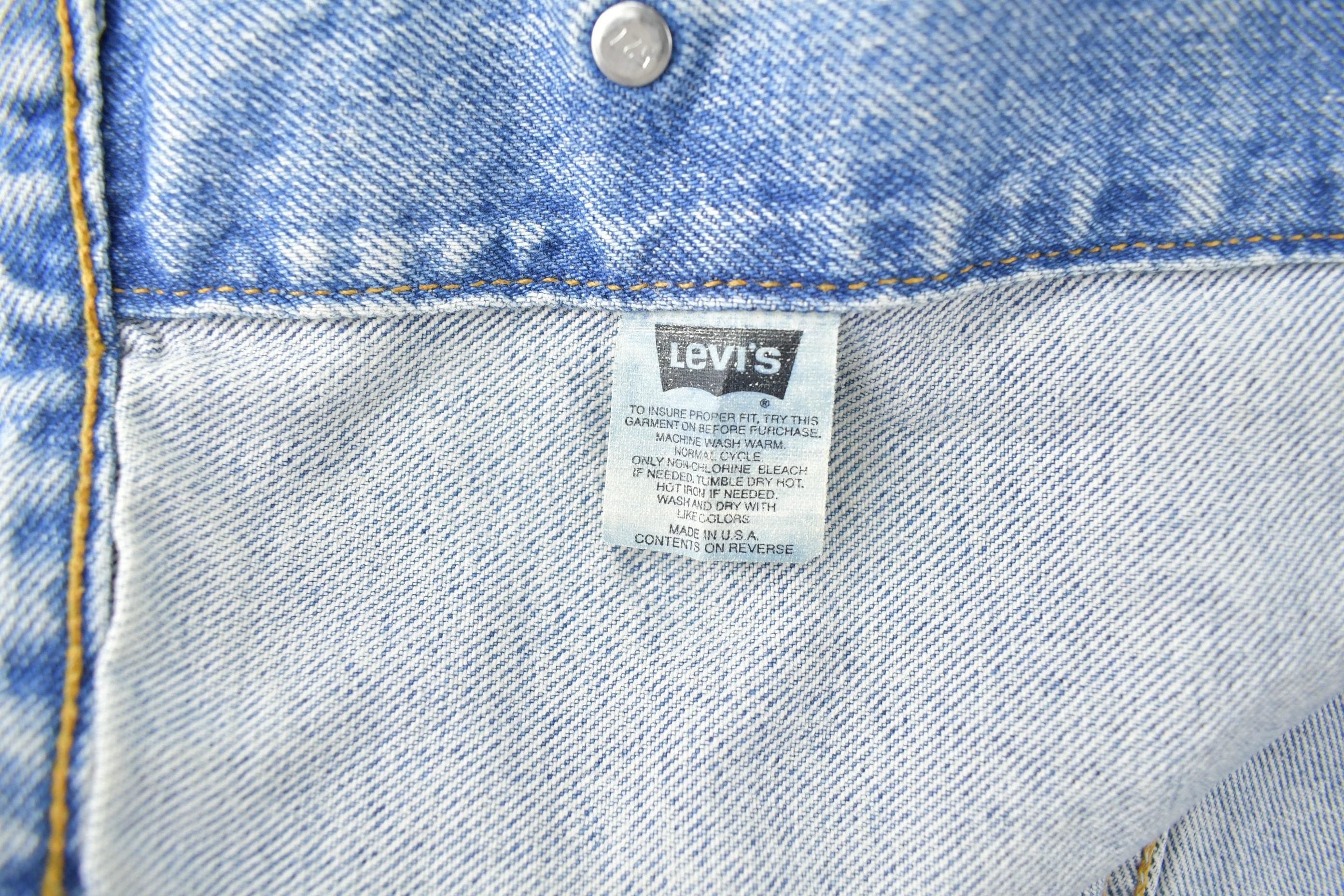 Vintage 1990s Distressed Jean Jacket Size XL Men's Large - Image 3