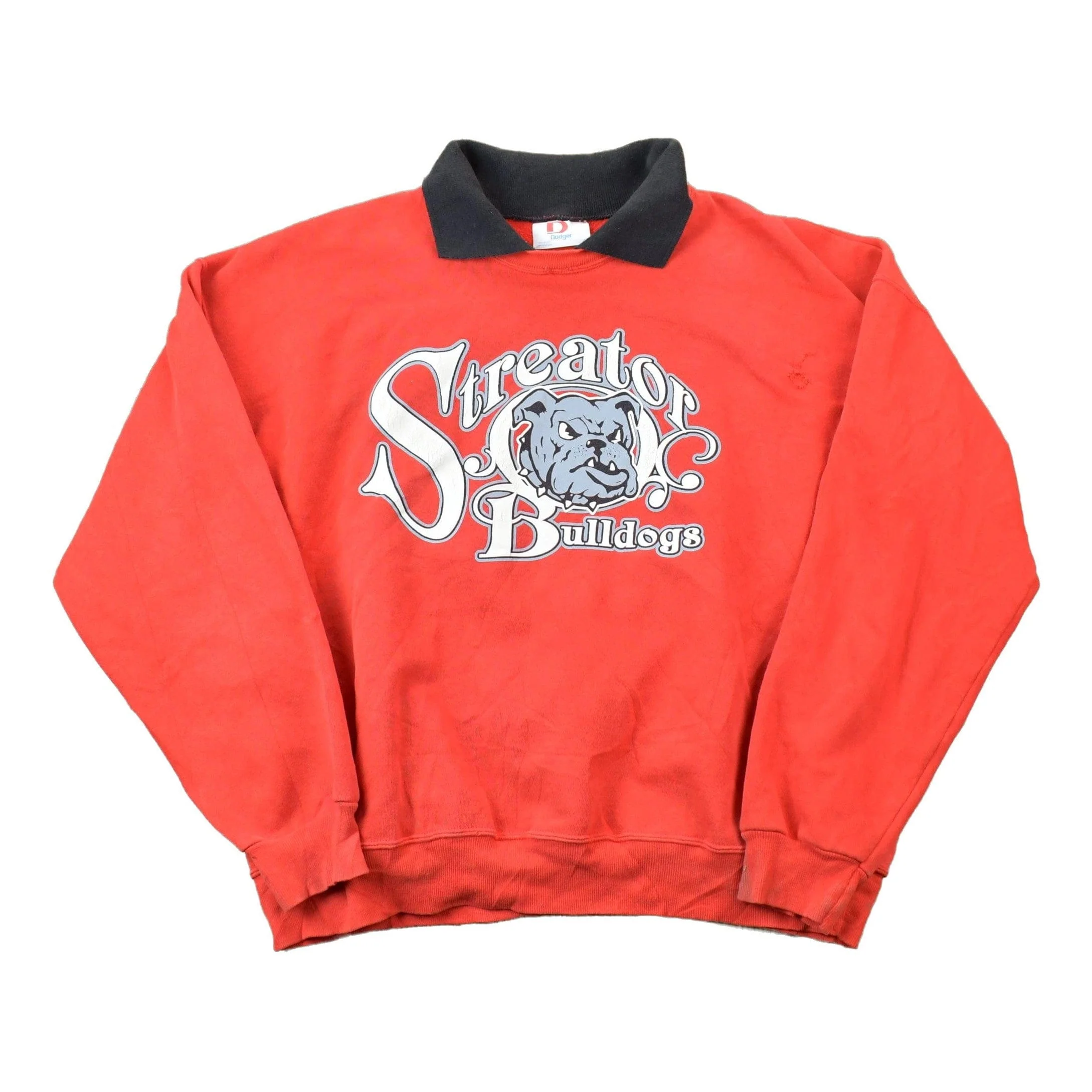 Vintage 1990s Dodger Streater Bulldogs Collared University Collegiate Crew Neck Men's XL