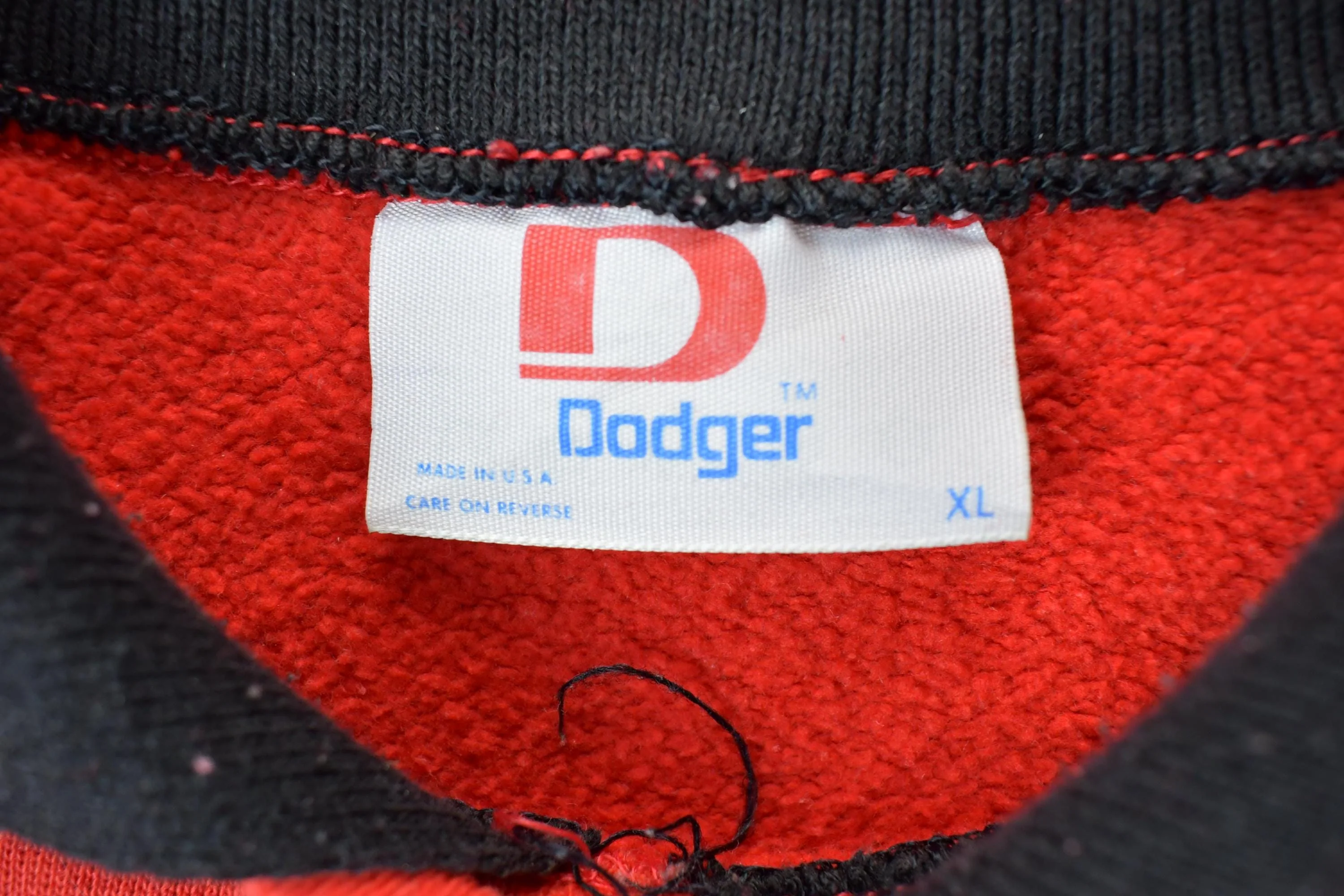 Vintage 1990s Dodger Streater Bulldogs Collared University Collegiate Crew Neck Men's XL - Image 4