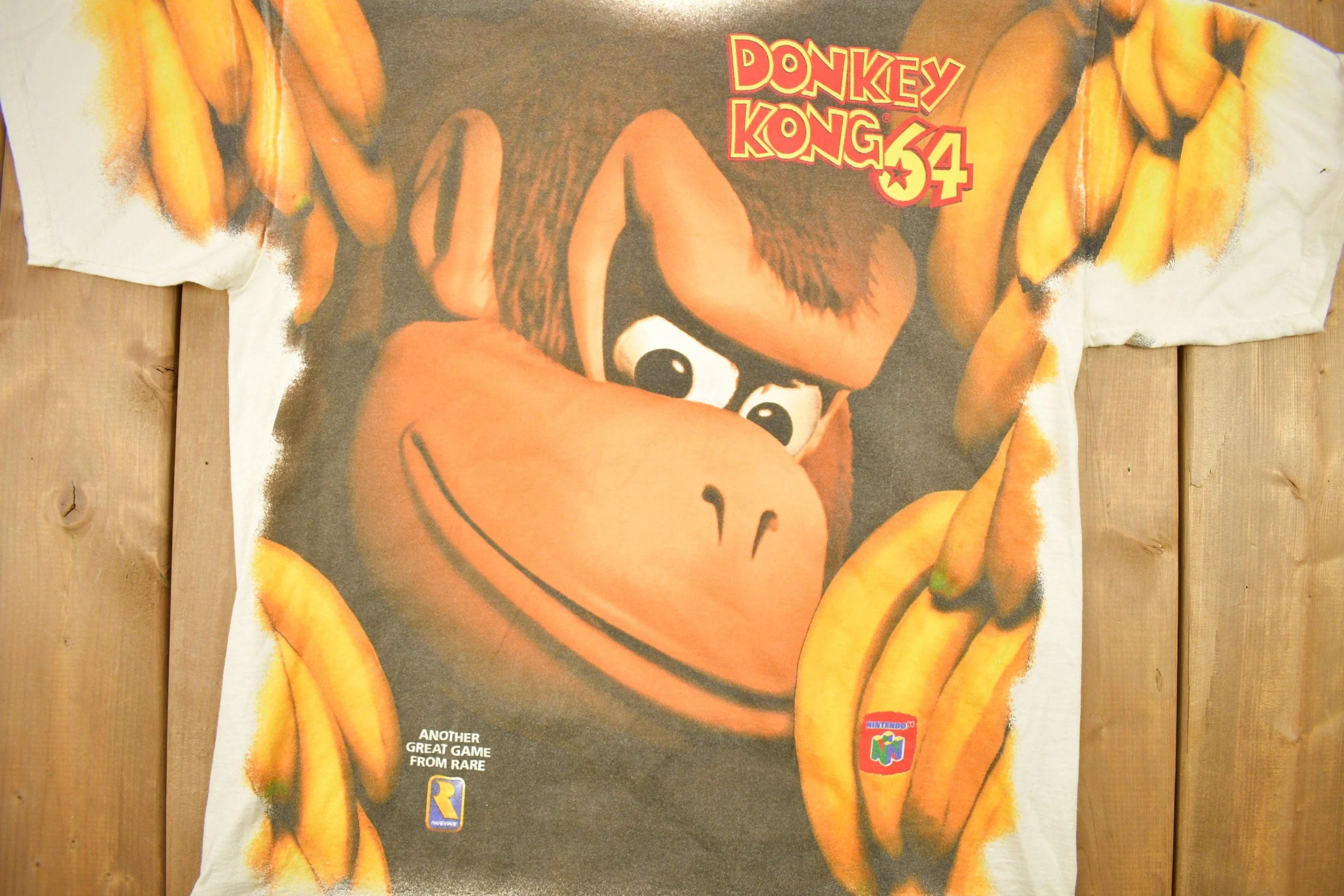 Vintage 1990s Donkey Kong 64 All Over Print Nintendo T-shirt - Image 4