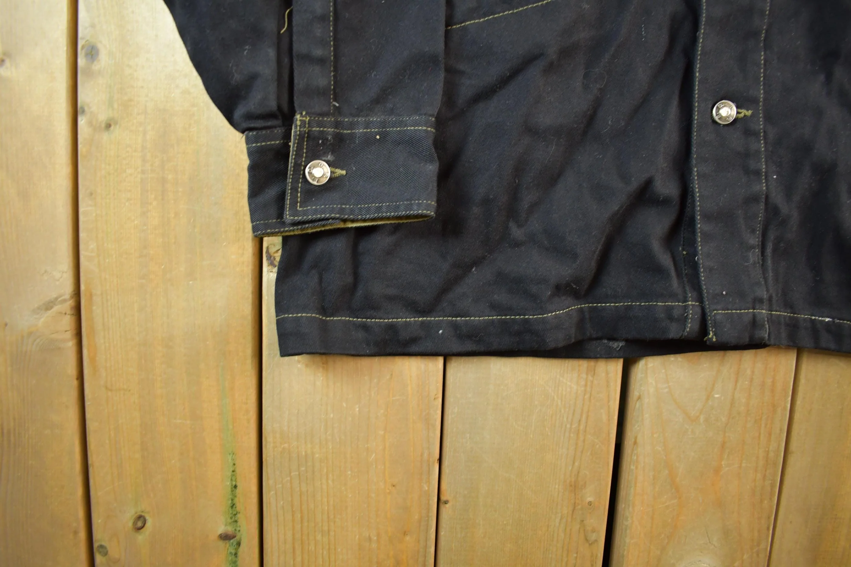 Vintage 1990s Dope Jeans Denim Jean Chore Jacket Men's XL - Image 3