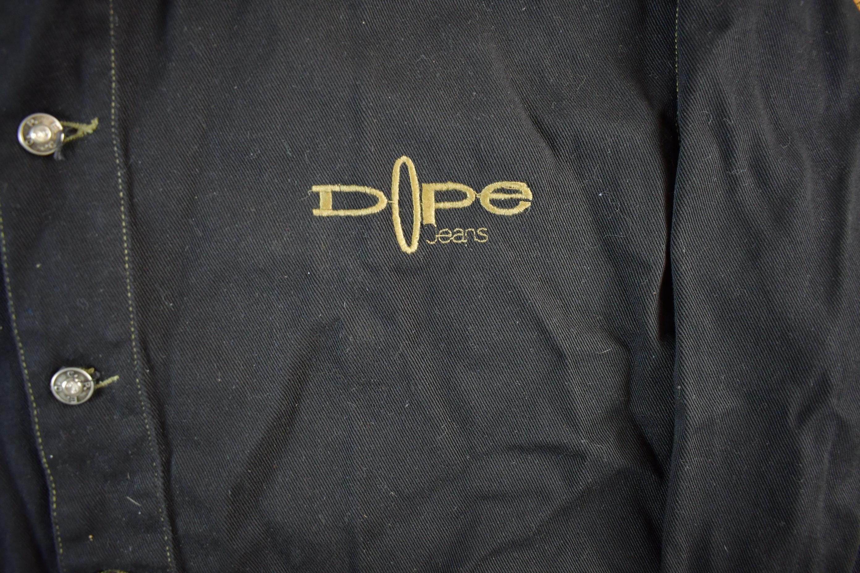 Vintage 1990s Dope Jeans Denim Jean Chore Jacket Men's XL - Image 4