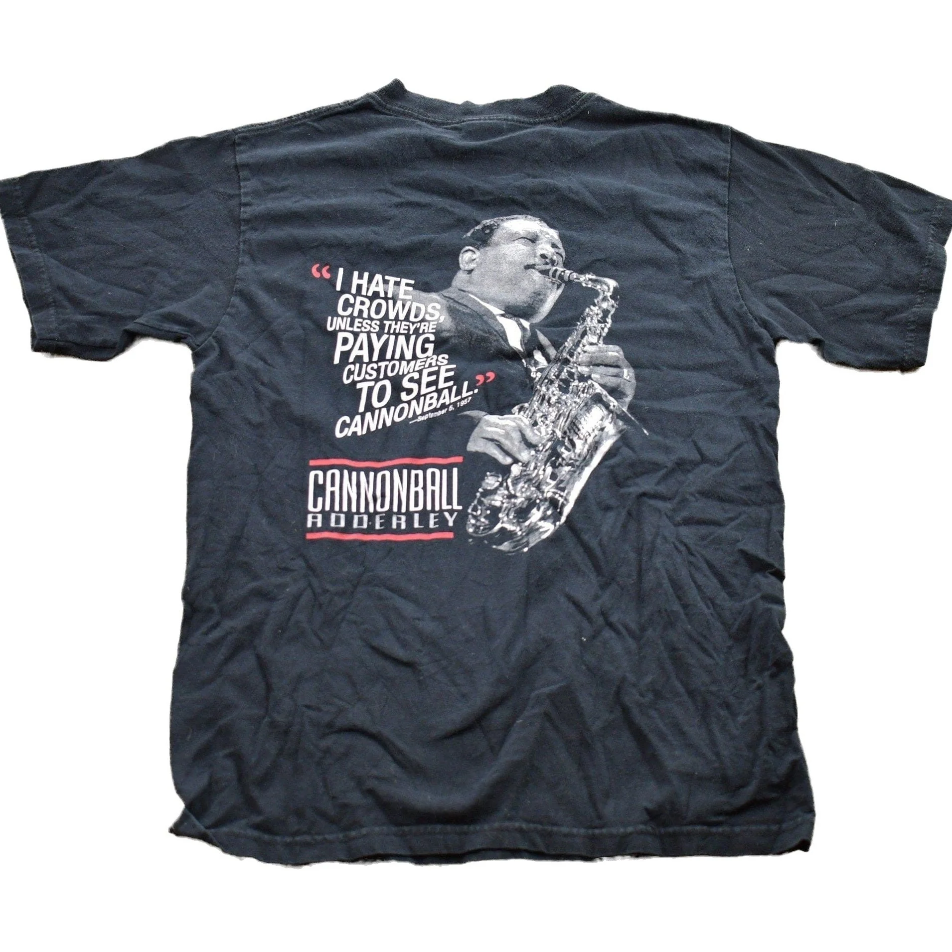 Vintage 1990s Downbeat Cannonball Adderly Graphic T-Shirt Men's XS