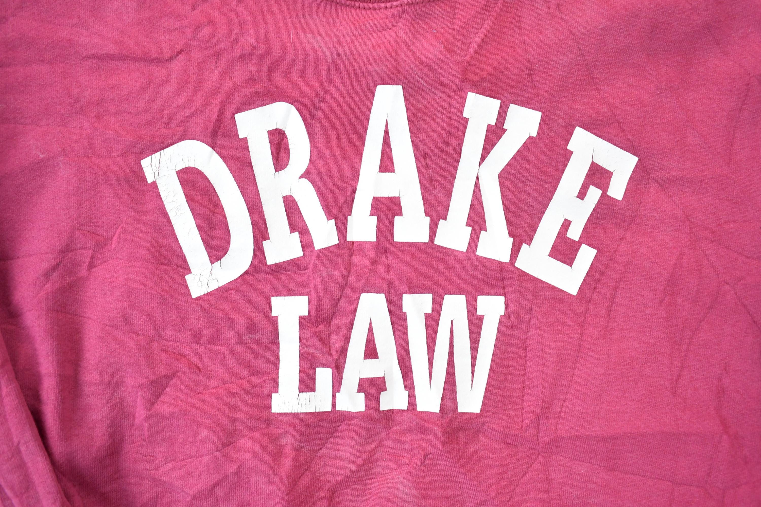 Vintage 1990s Drake Law University Collegiate Crewneck Men's Large - Image 3