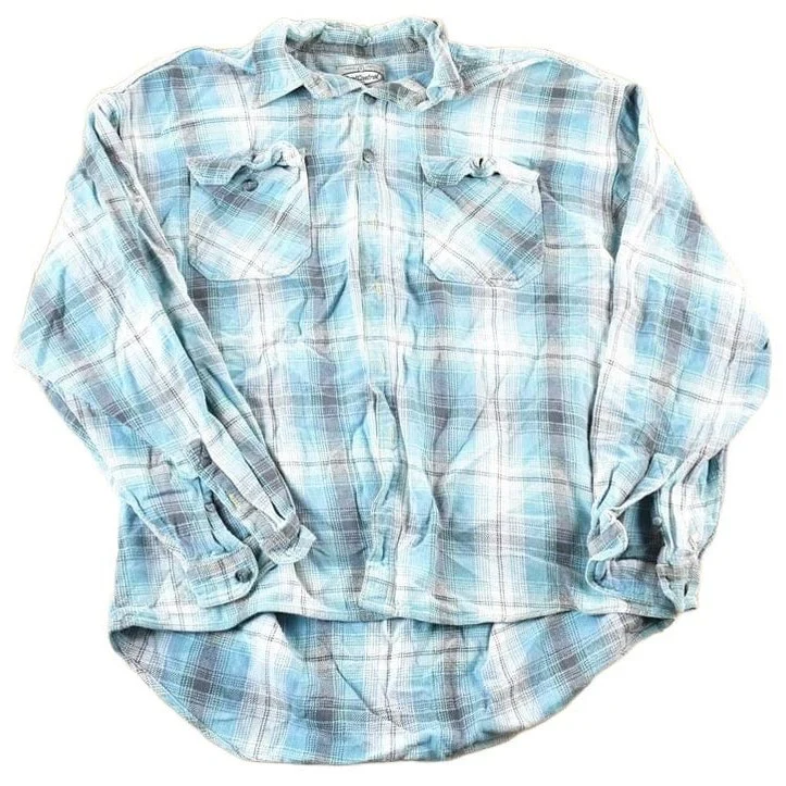 Vintage 1990s Dual Control Plaid Button Up Shirt Mens XL