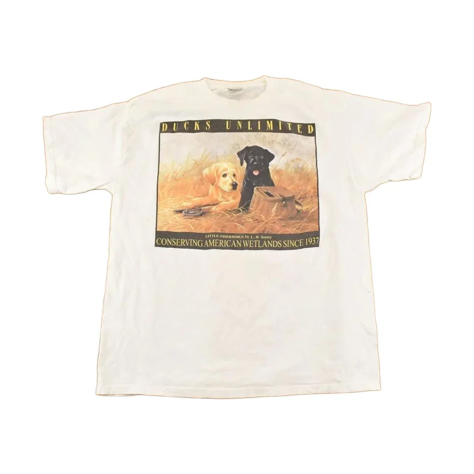 Vintage 1990's Ducks Unlimited Puppy Souvenir Wetlands T-Shirt Men's XL