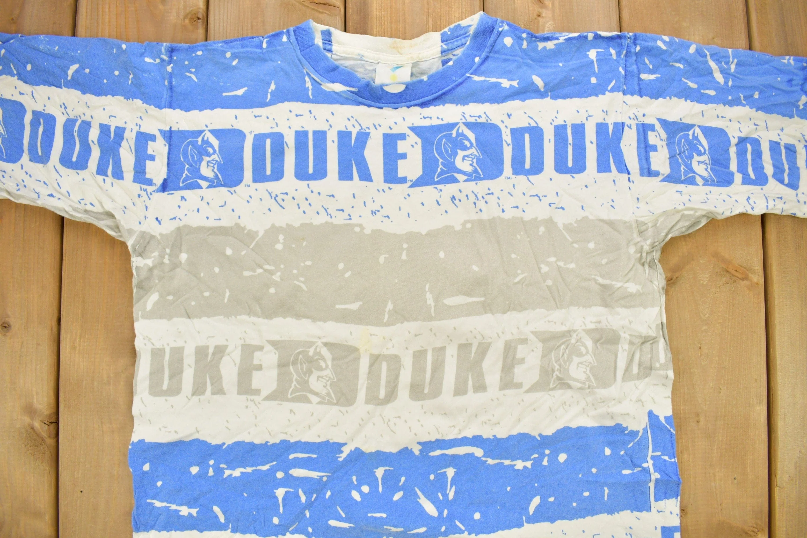 Vintage 1990s Duke University Blue Devils Collegiate T-Shirt Men's Large - Image 3