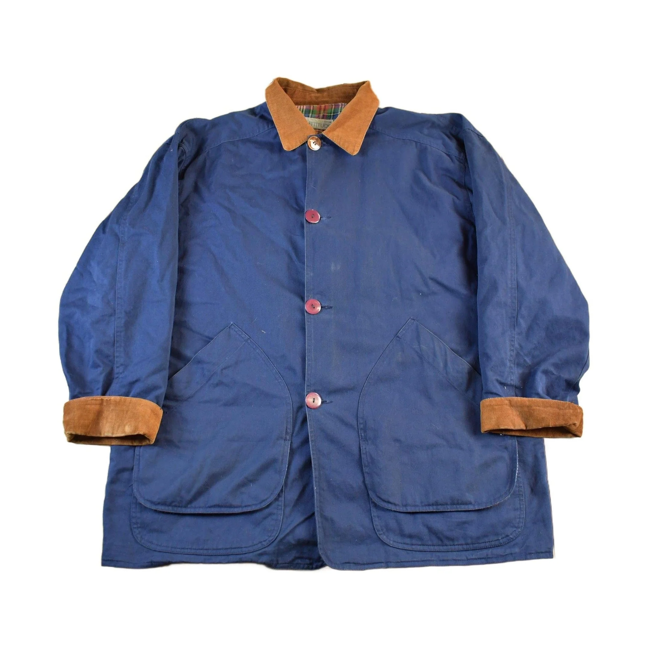 Vintage 1990s Eaton Attitude Flannel Lined Barn Chore Coat Men's XL