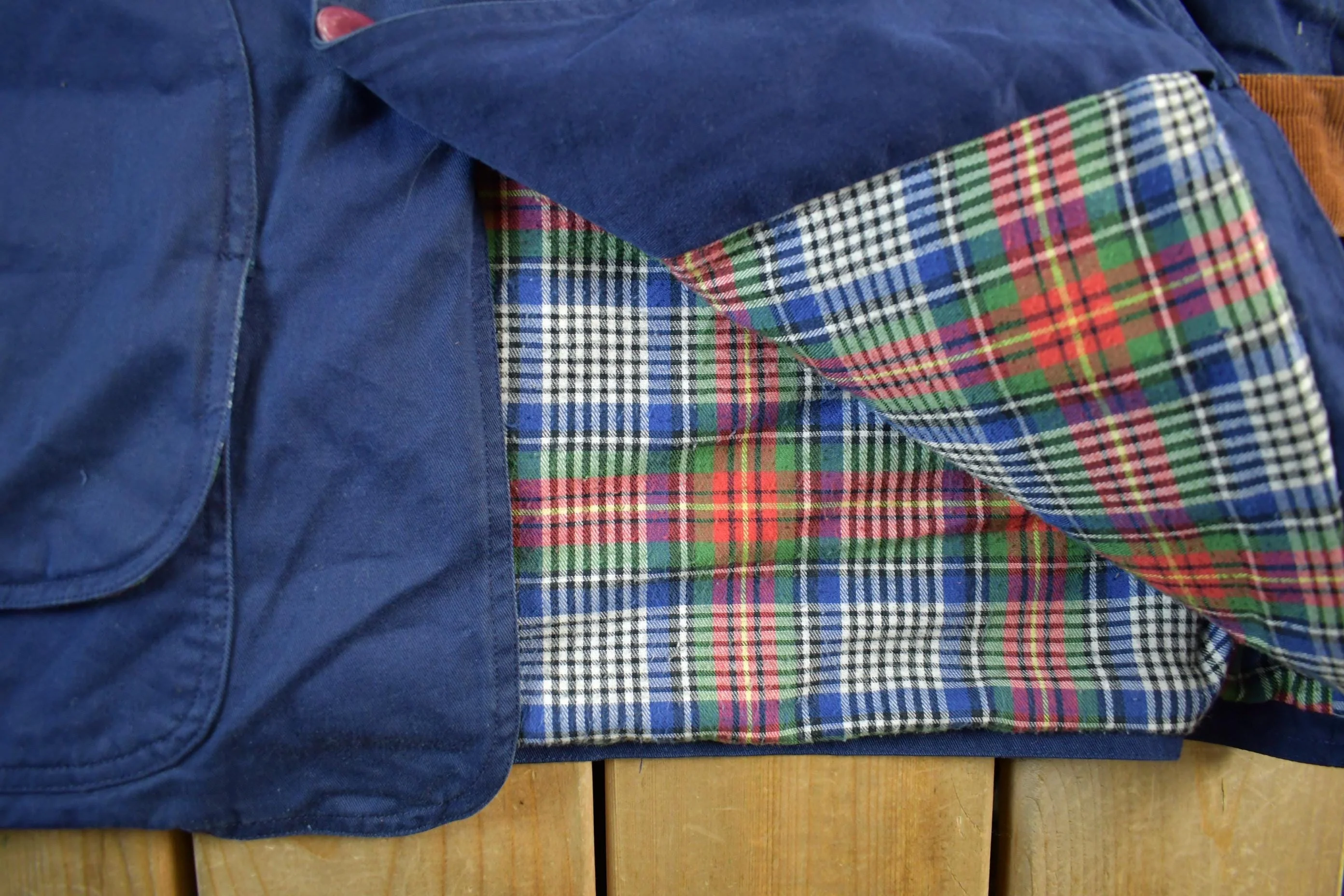 Vintage 1990s Eaton Attitude Flannel Lined Barn Chore Coat Men's XL - Image 6