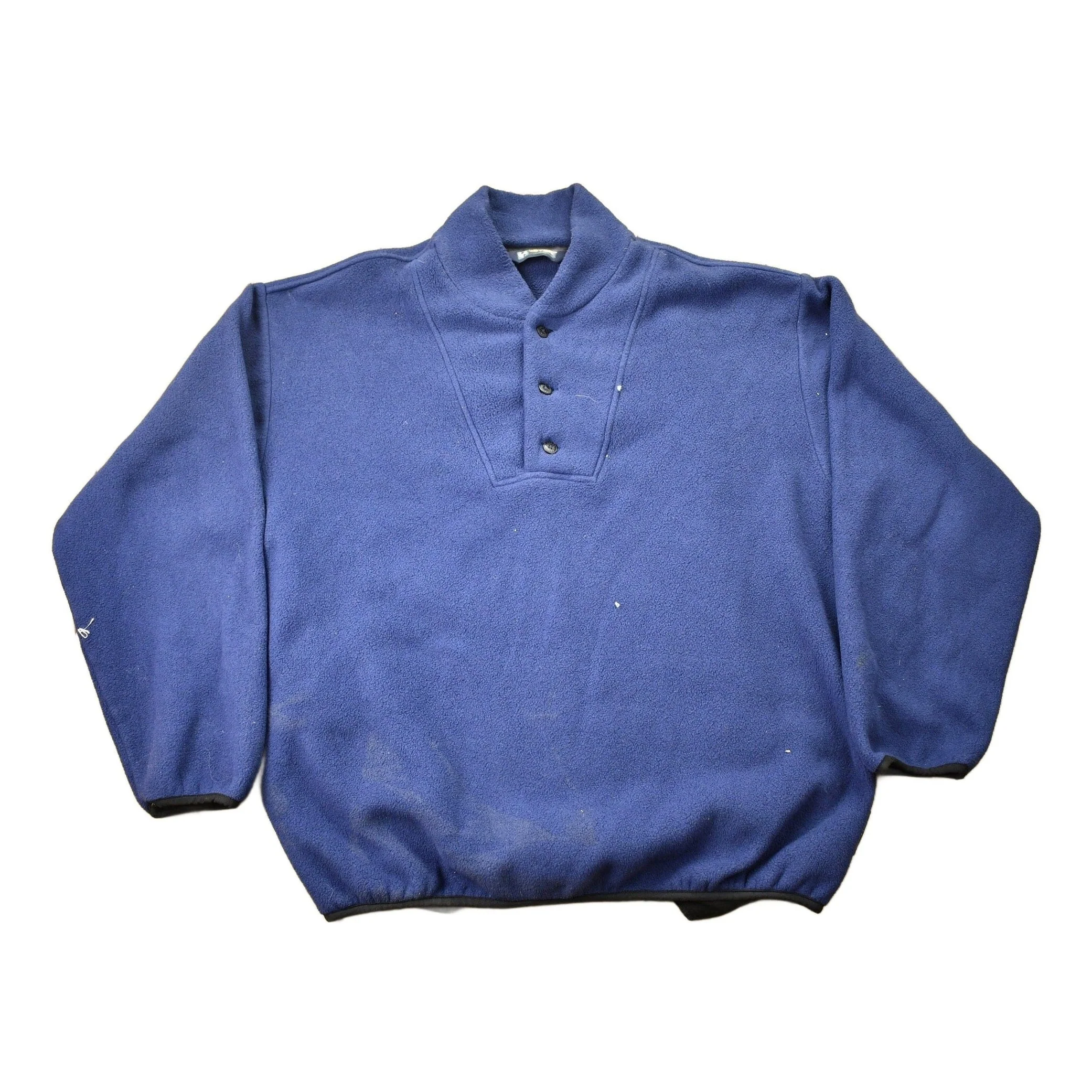 Vintage 1990s EB-TEK Eddie Bauer Quarter ButtonFleece Sweater Men's Large