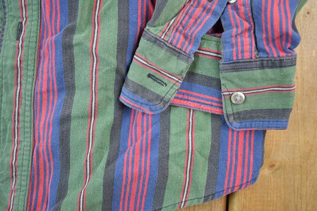 Vintage 1990s Eddie Bauer Button Up Western Style Shirt Men's Medium - Image 4
