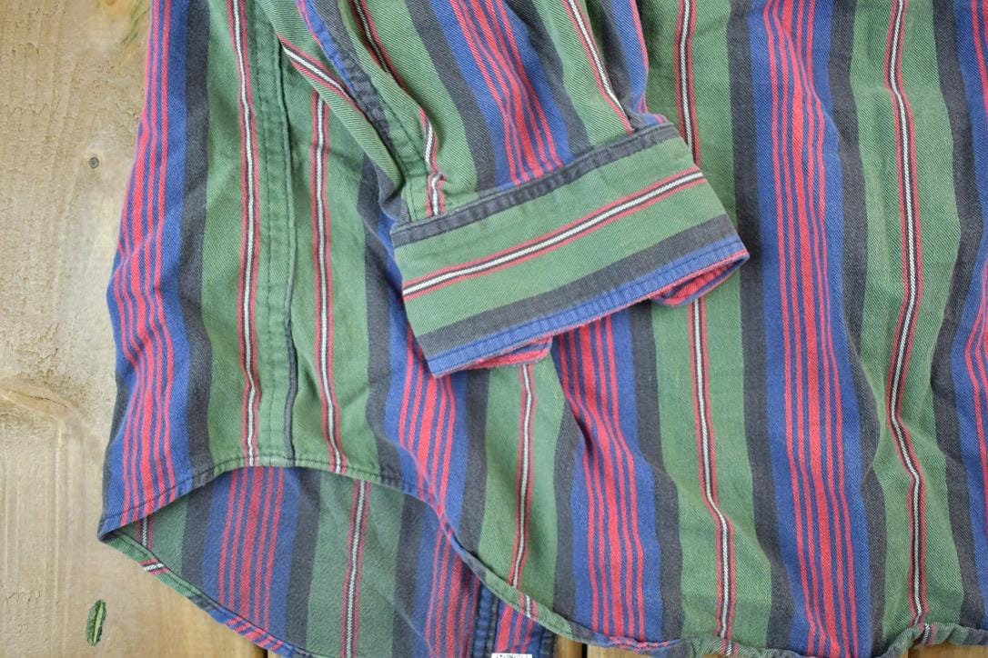 Vintage 1990s Eddie Bauer Button Up Western Style Shirt Men's Medium - Image 5