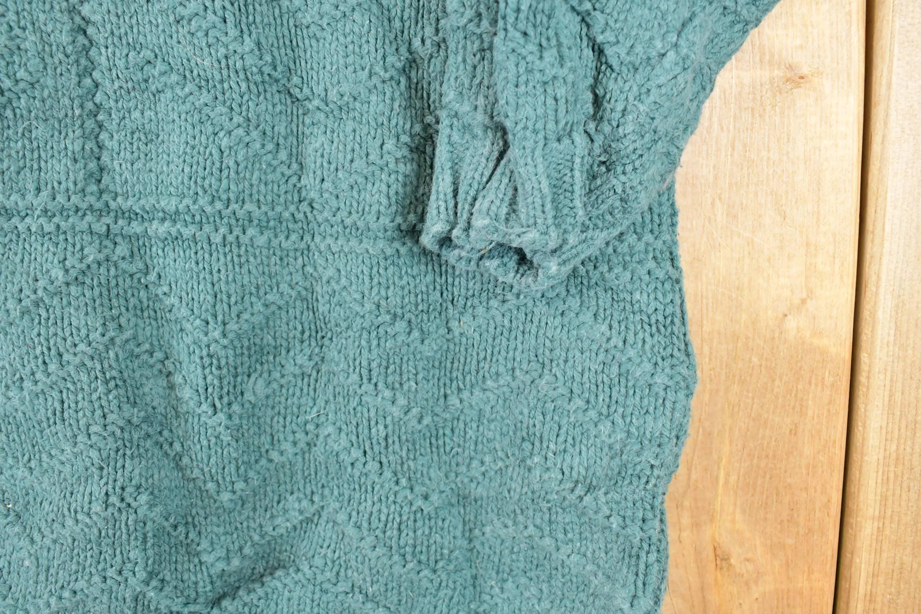 Vintage 1990s Eddie Bauer Cable Knit Turtleneck Sweater Womens L - Image 4