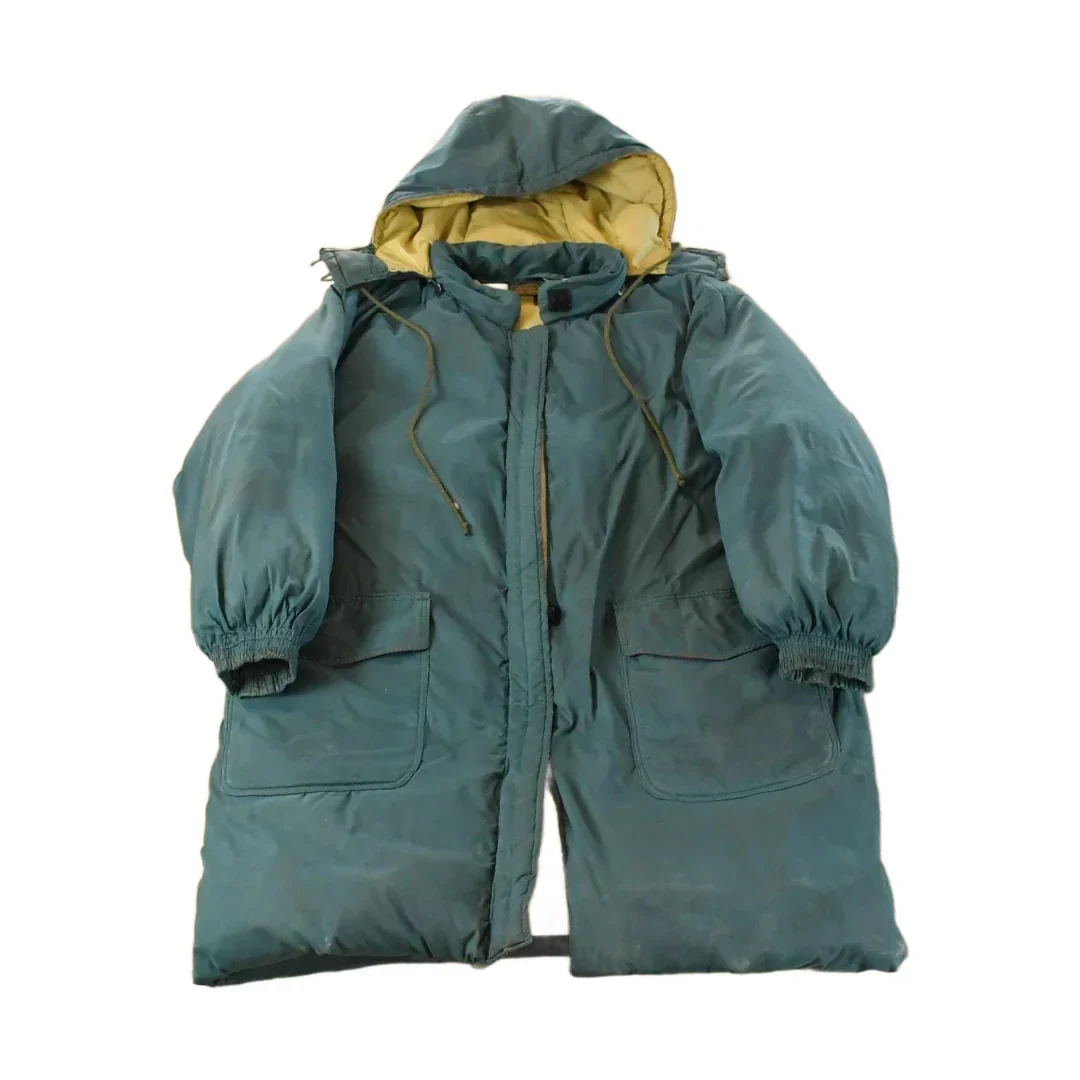 Vintage 1990s Eddie Bauer Down Hooded Jacket Men's Medium