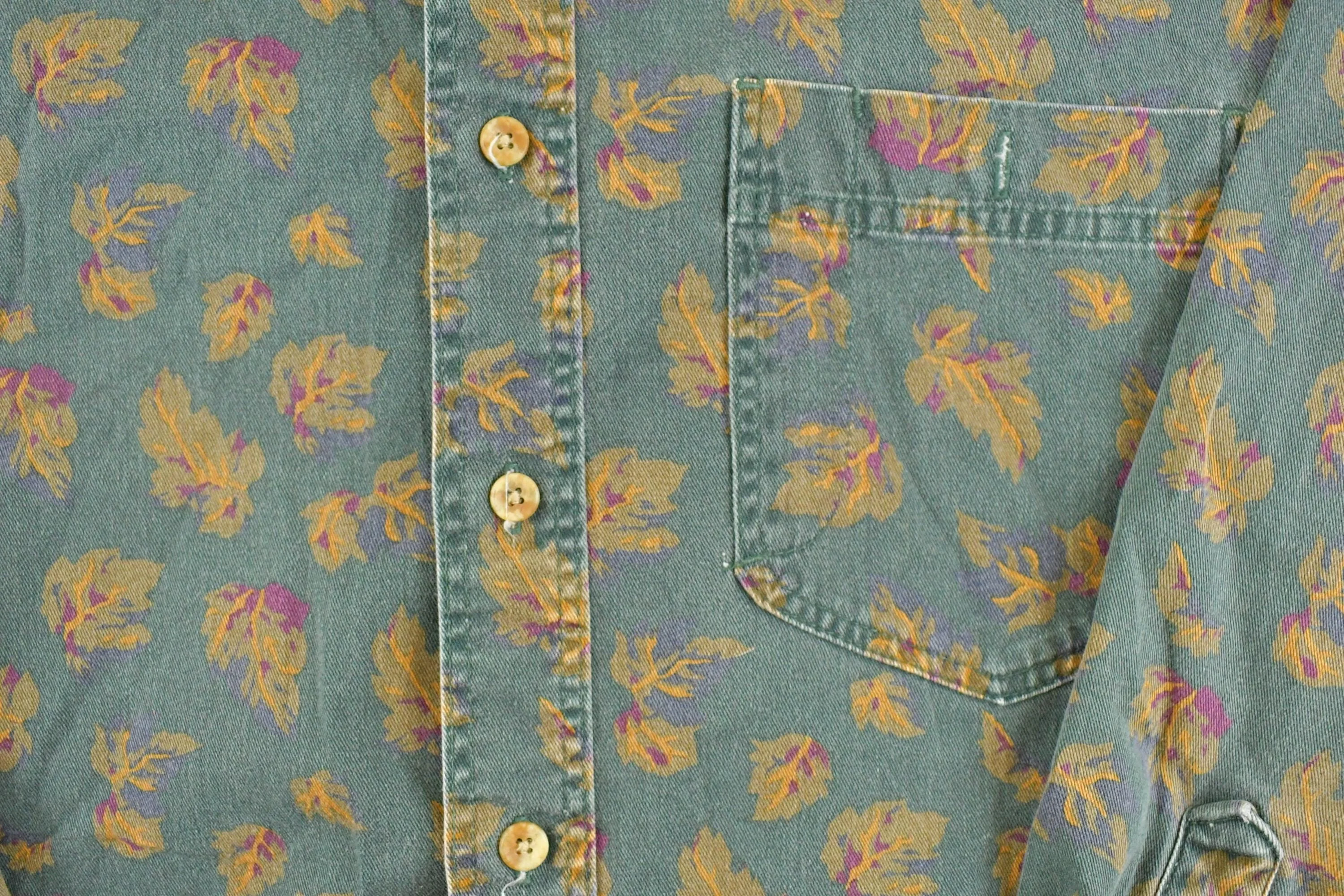 Vintage 1990s Eddie Bauer Elkhorn Twill Outdoorsman Button Up Shirt Men's M - Image 3