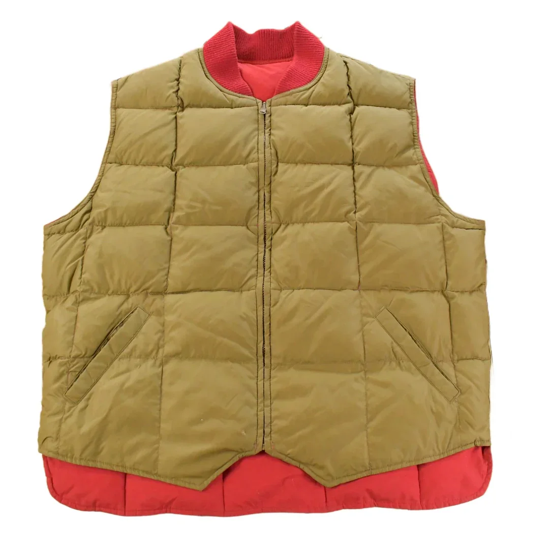 Vintage 1990s Eddie Bauer Goose Down Reversible Puffer Vest Jacket Men's XL