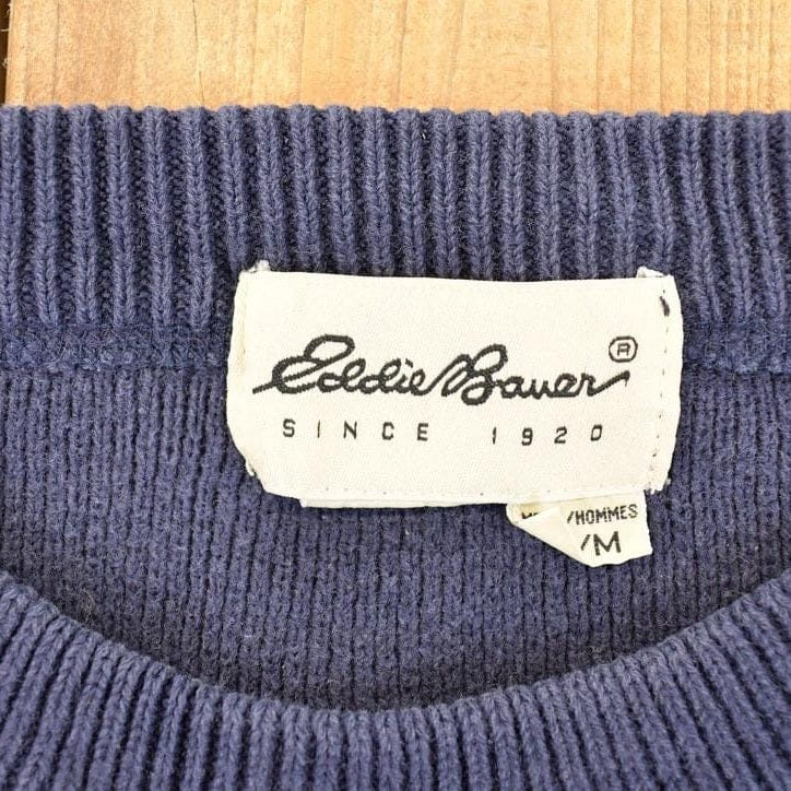 Vintage 1990s Eddie Bauer Knit Crewneck Sweater Men's M - Image 3