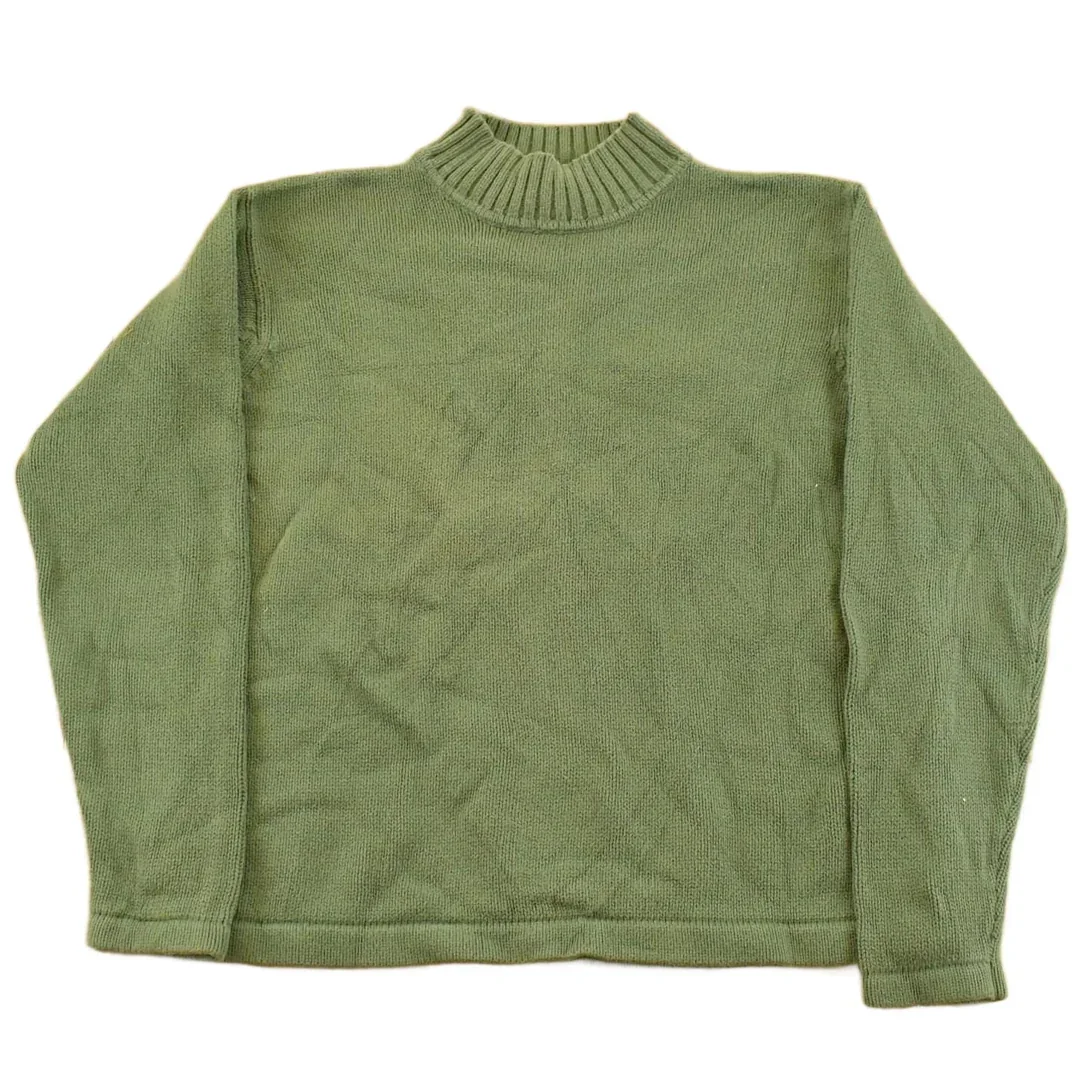 Vintage 1990s Eddie Bauer Mock Neck Knit Sweater Women's Medium