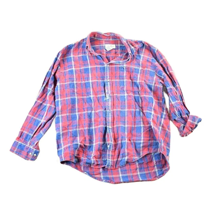 Vintage 1990s Eddie Bauer Plaid Button Up Shirt Mens L
