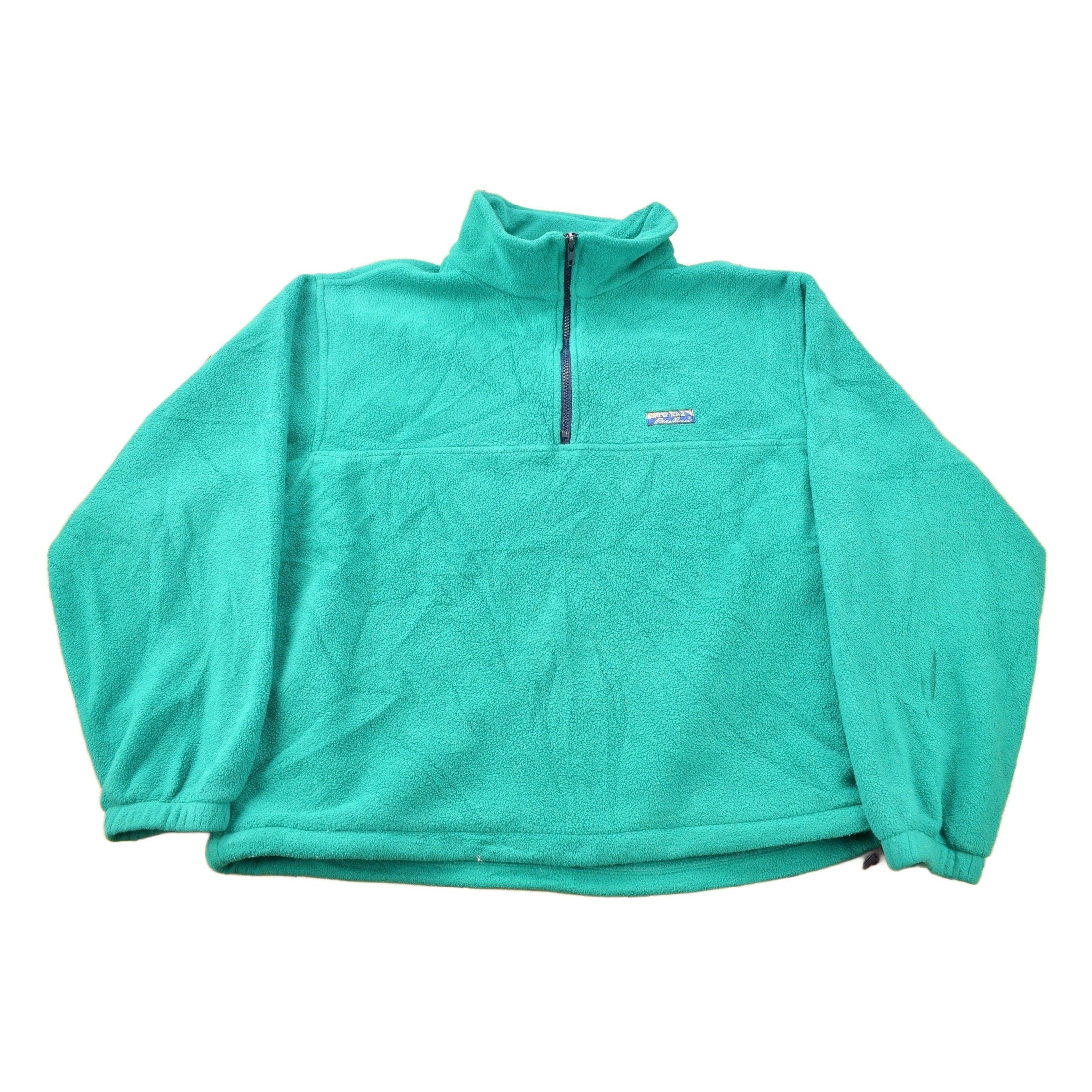 Vintage 1990s Eddie Bauer Quarter Zip Fleece Sweater